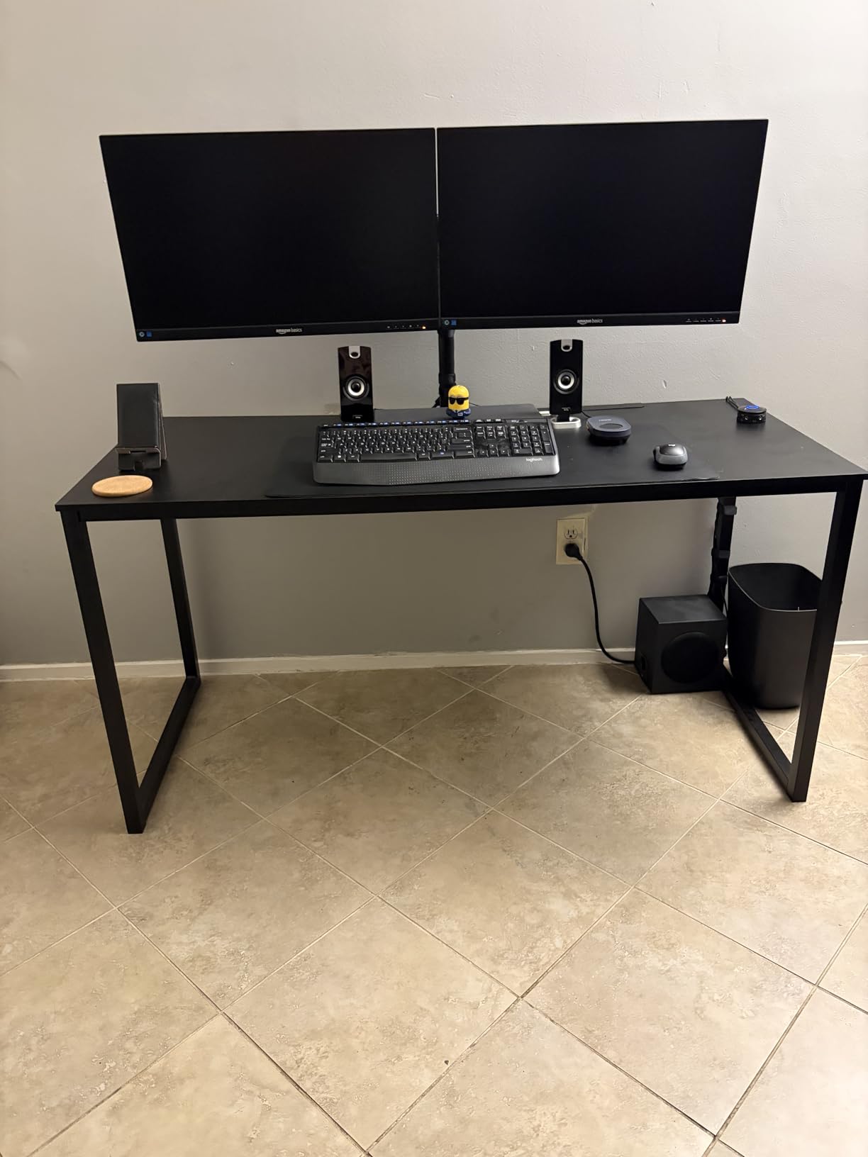 VIVO Dual Monitor Desk Mount, Heavy Duty Fully Adjustable Stand, Fits 2 LCD LED Screens up to 32 inches and 22 lbs Each, Black, STAND-V032 customer photo 1
