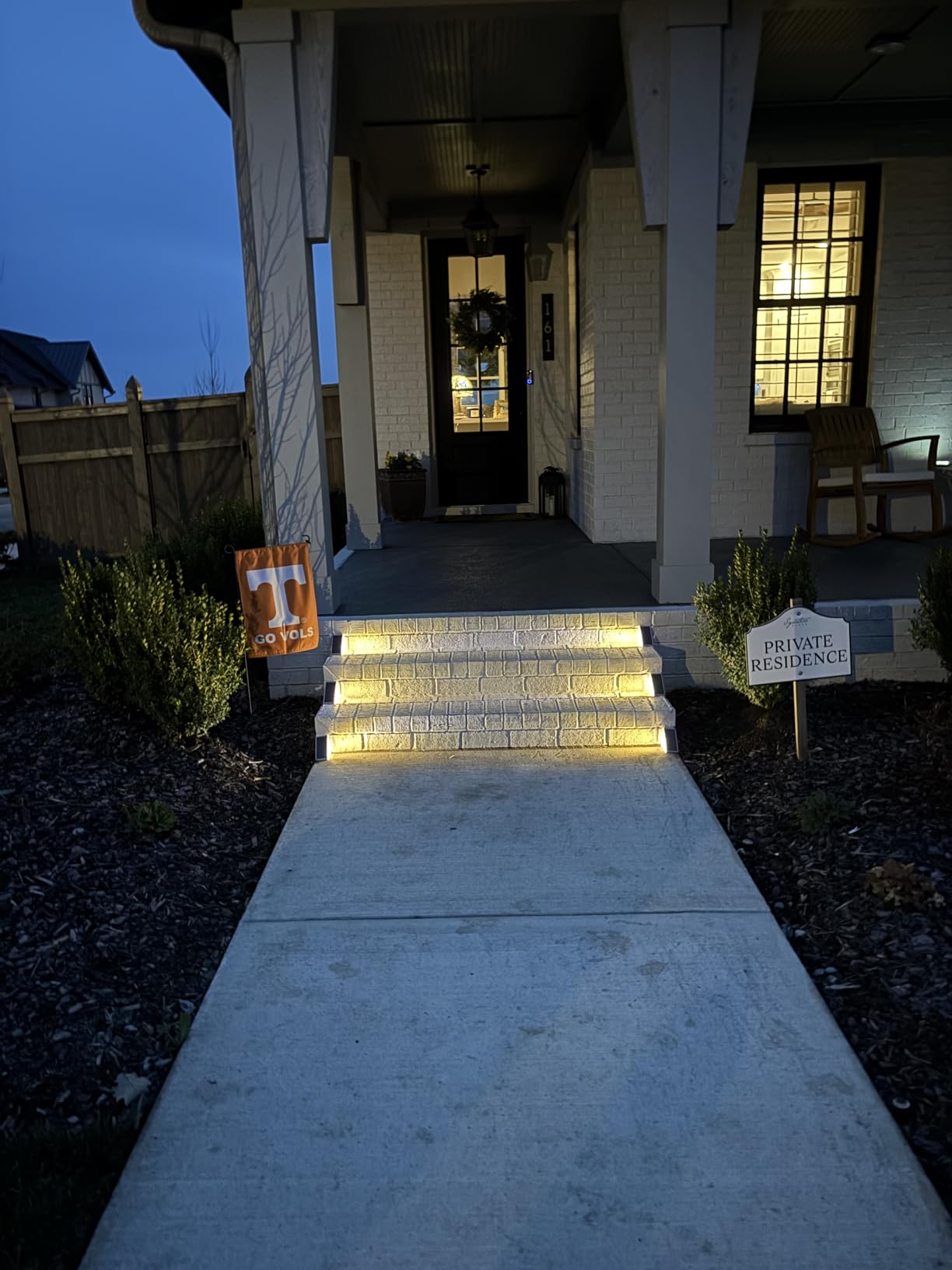 NIORSUN Solar Step Lights, 6 Pack Warm White Solar Stair Lights Outdoor Waterproof IP67 Auto On Off, Solar Lights for Steps, Stair, Patio, Yard, Porch, Front Door, Sidewalk, Deck Decor customer photo 1