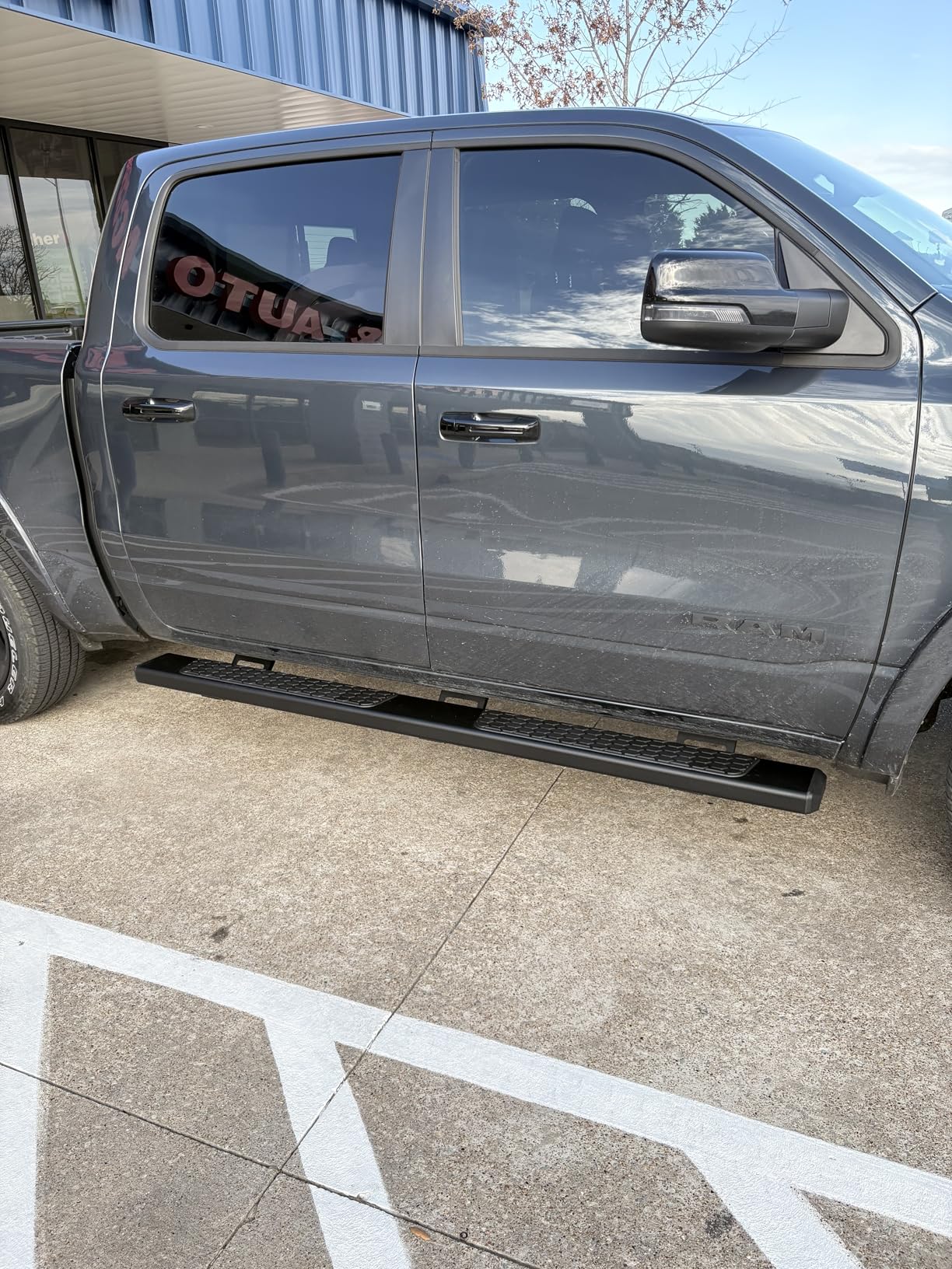 COMNOVA Side Steps Running Boards Compatible with 2019-2026 Dodge Ram 1500 (excl. Classic/2500/3500) Crew Cab New Body Style. 6.5 Inch Ram Rock Sliders Nerf Bars with Honeycomb Step Pad. customer photo 1