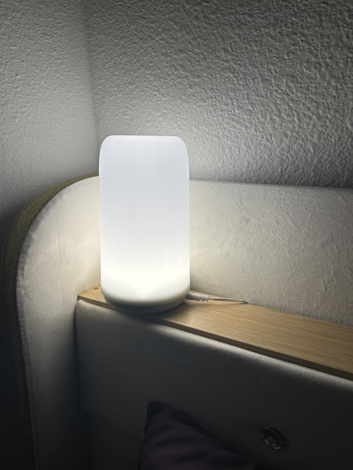 Touch Bedside Table Lamp, [Sleek Design & RGB Mode] 3 Way Dimmable Small Lamp for Bedroom, LED Lamp with Warm White Lights, Multi-Color Smart Nightstand Lamp for Living Room Home Gifts customer photo 2