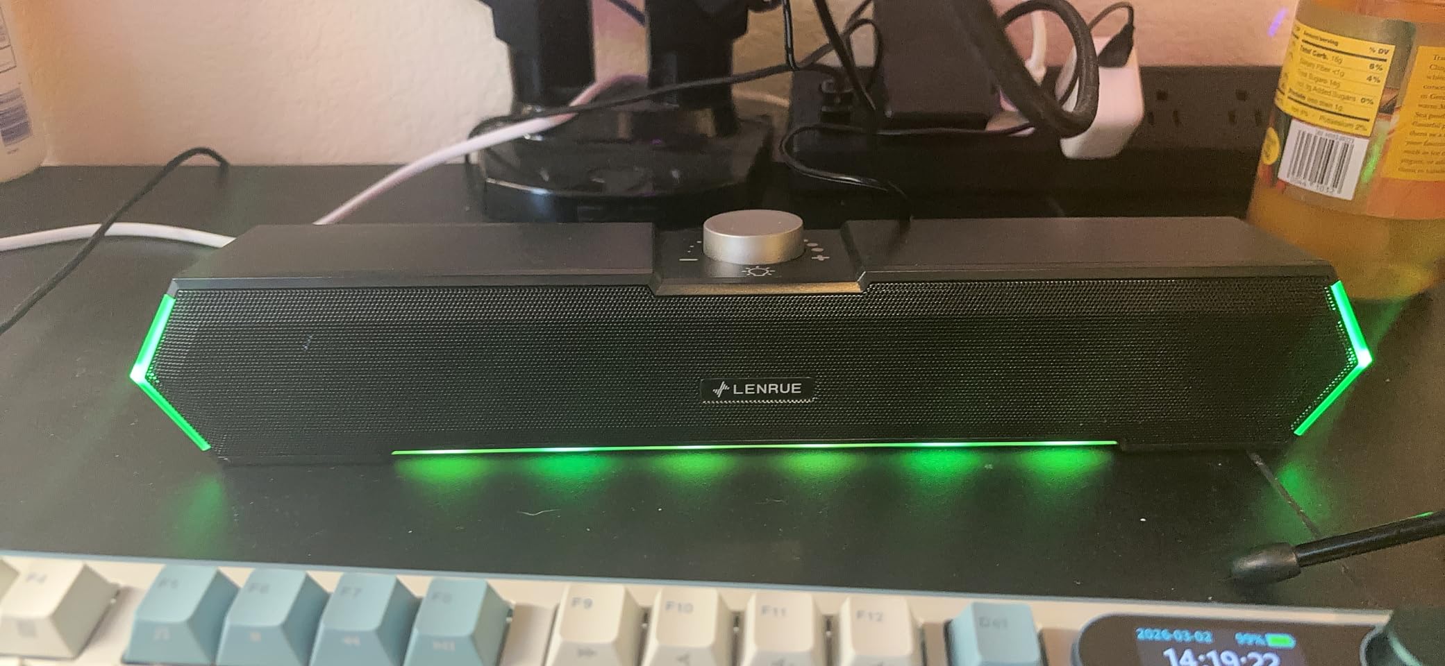 LENRUE G11 Computer Speakers for Desktop, Touch Lights PC Speakers with Surge Clear Sound, USB C/USB Powered for Computer Desktop PC Laptop Monitor customer photo 2