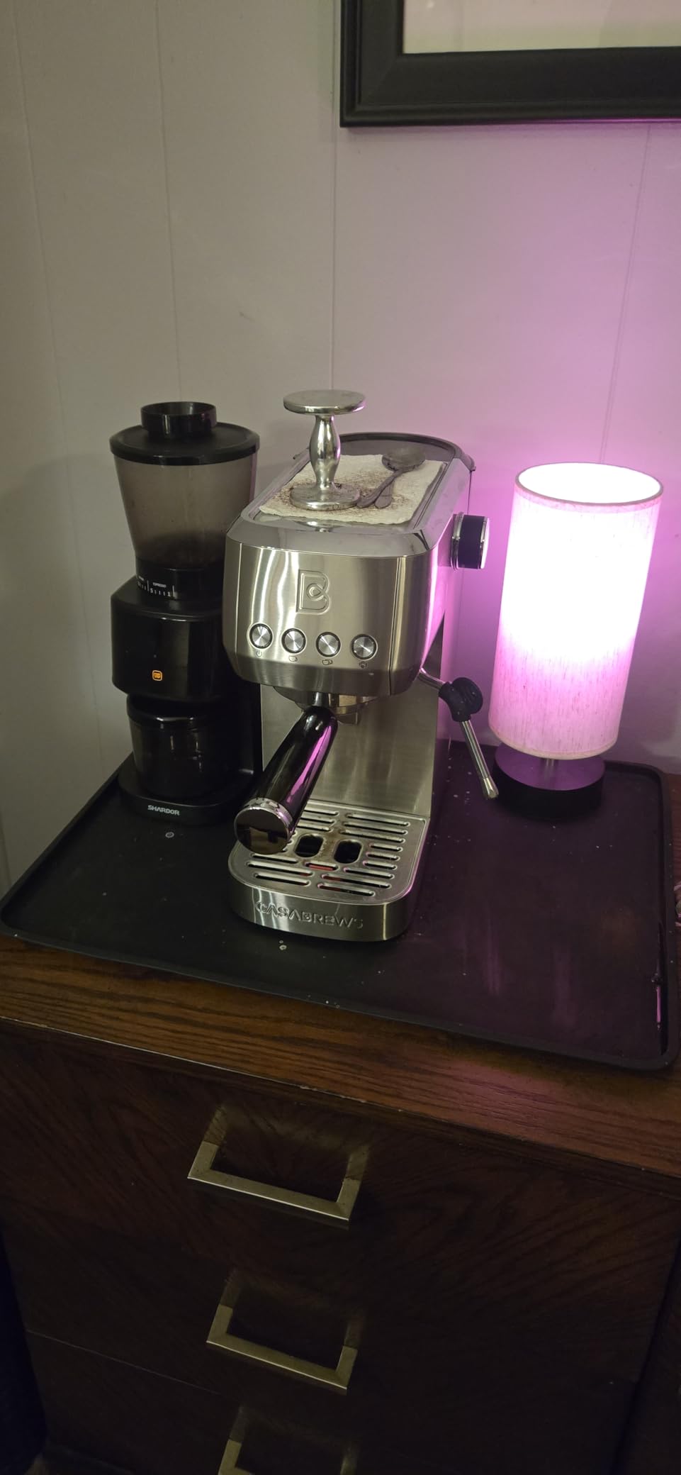 CASABREWS 3700 Essential Espresso Machine 20 Bar, Stainless Steel Cappuccino & Latte Coffee Maker with Steam Frother for Home, 43.9oz Water Tank, Silver customer photo 1