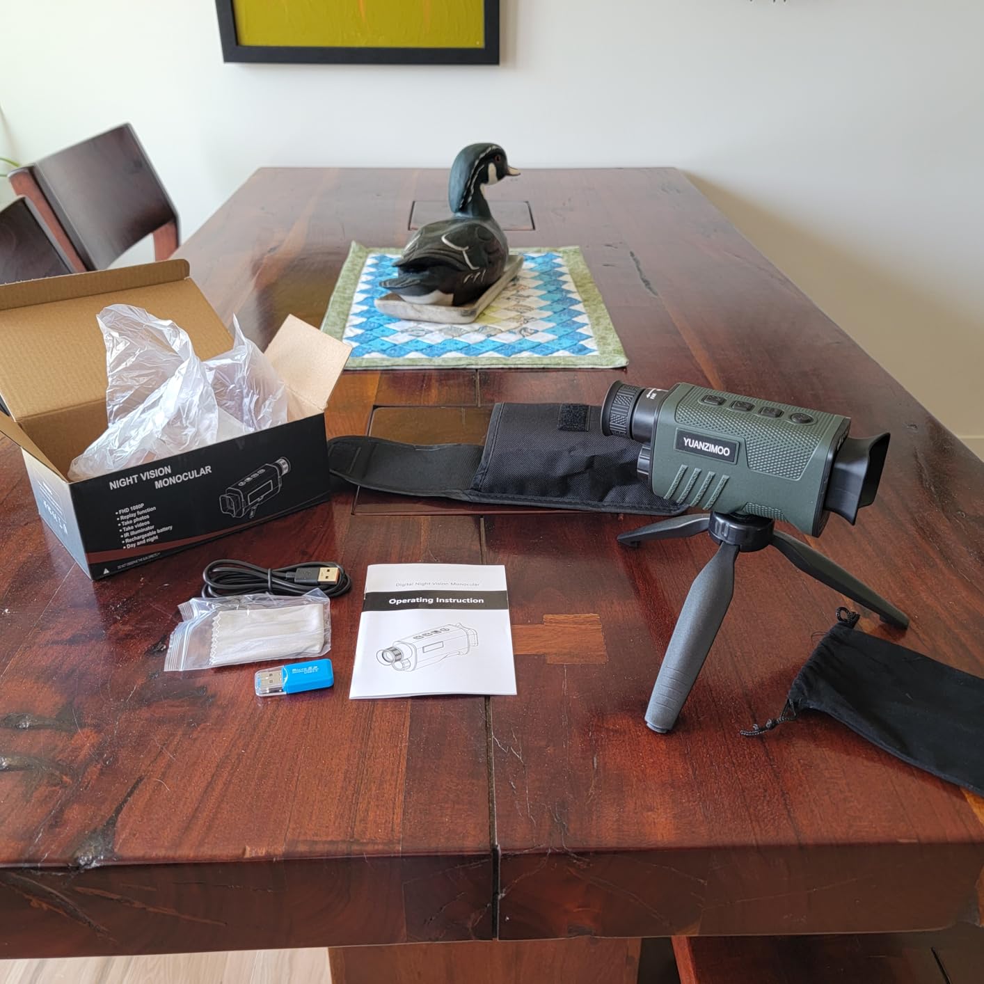 Upgraded Night Vision Monocular Digital Infrared Monocular Telescope for 100% Darkness with 8X Zoom 2000mAh Rechargeable Battery Tripod 32 GB SD Card & Card Reader, for Adult Hunting Camping customer photo 2