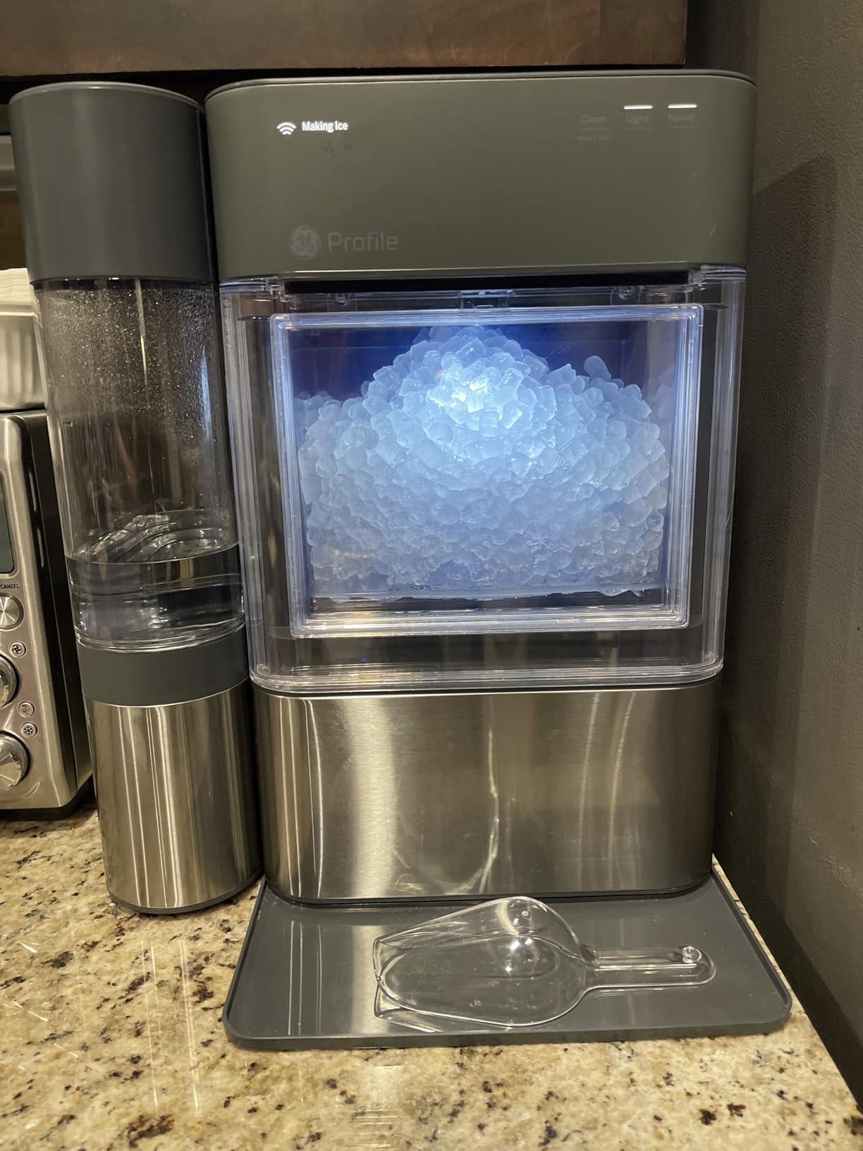 GE Profile Opal 2.0 XL with 1 Gallon Tank, Chewable Crunchable Countertop Nugget Ice Maker, Scoop included, 38 lbs in 24 hours, Pellet Ice Machine with WiFi & Smart Connected, Stainless Steel customer photo 1