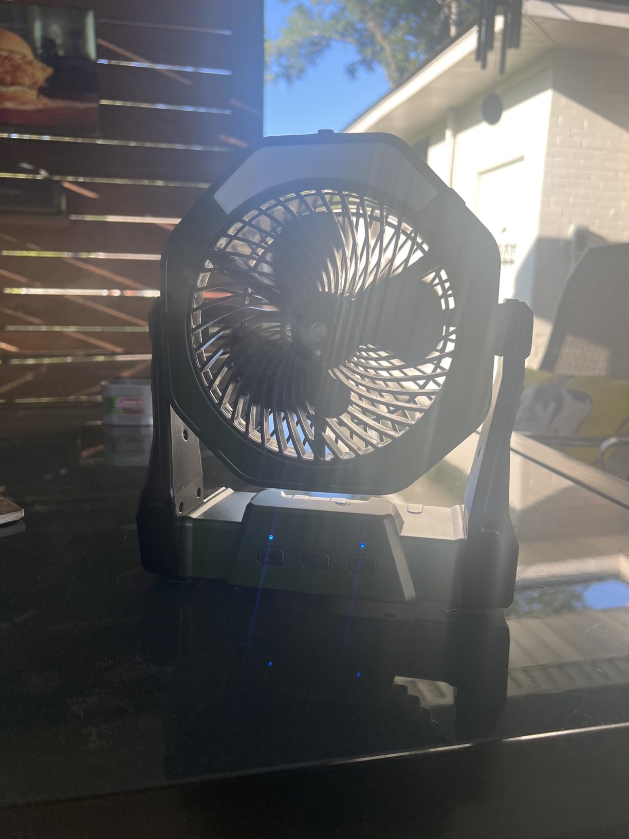 Ausic Portable Misting Fan for Outdoor Cooling, [8-35Hrs] Battery Powered Mist Fans with Water Misters & LED Lantern, 8-Inch, 250mL Tank, for Patios, Home, Outside, Camping customer photo 2