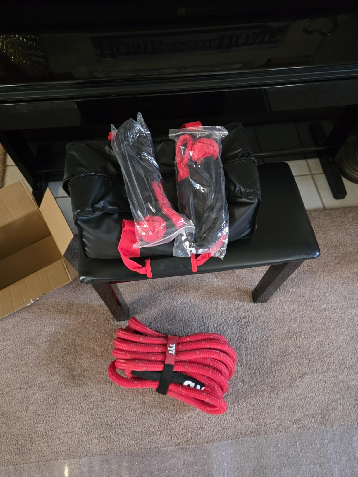 TYT Kinetic Recovery Rope,(1in x 30ft Red) 48000lbs Snatch Strap, Heavy Duty Stretch Nylon Towing Ropes for Offroad Vehicle, Jeep, SUV, ATV, UTV, Tractor Elastic customer photo 1