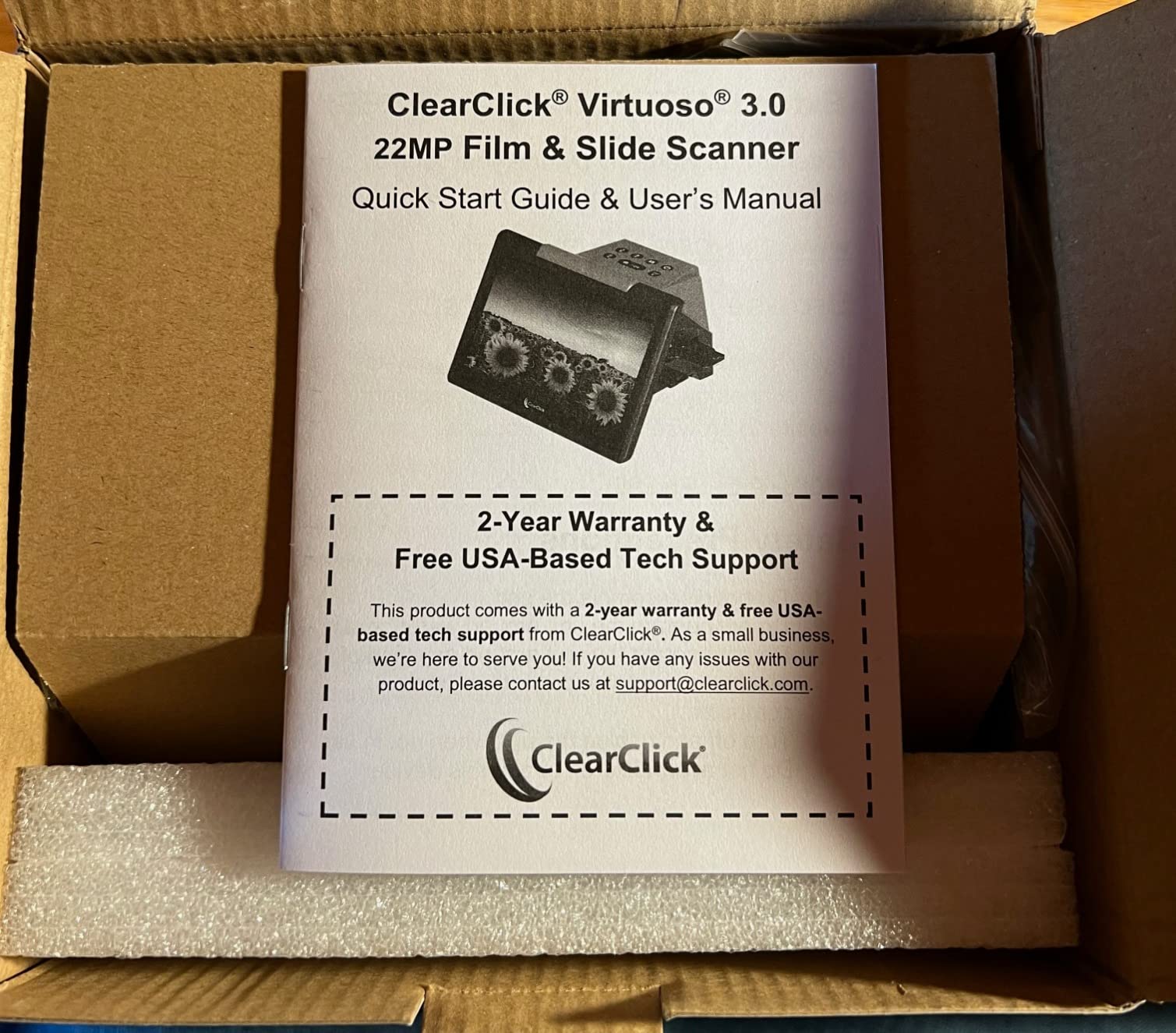 ClearClick Virtuoso 3.0 (Third Generation) 22MP Film & Slide Scanner (35mm, 110, 126) with Large 7