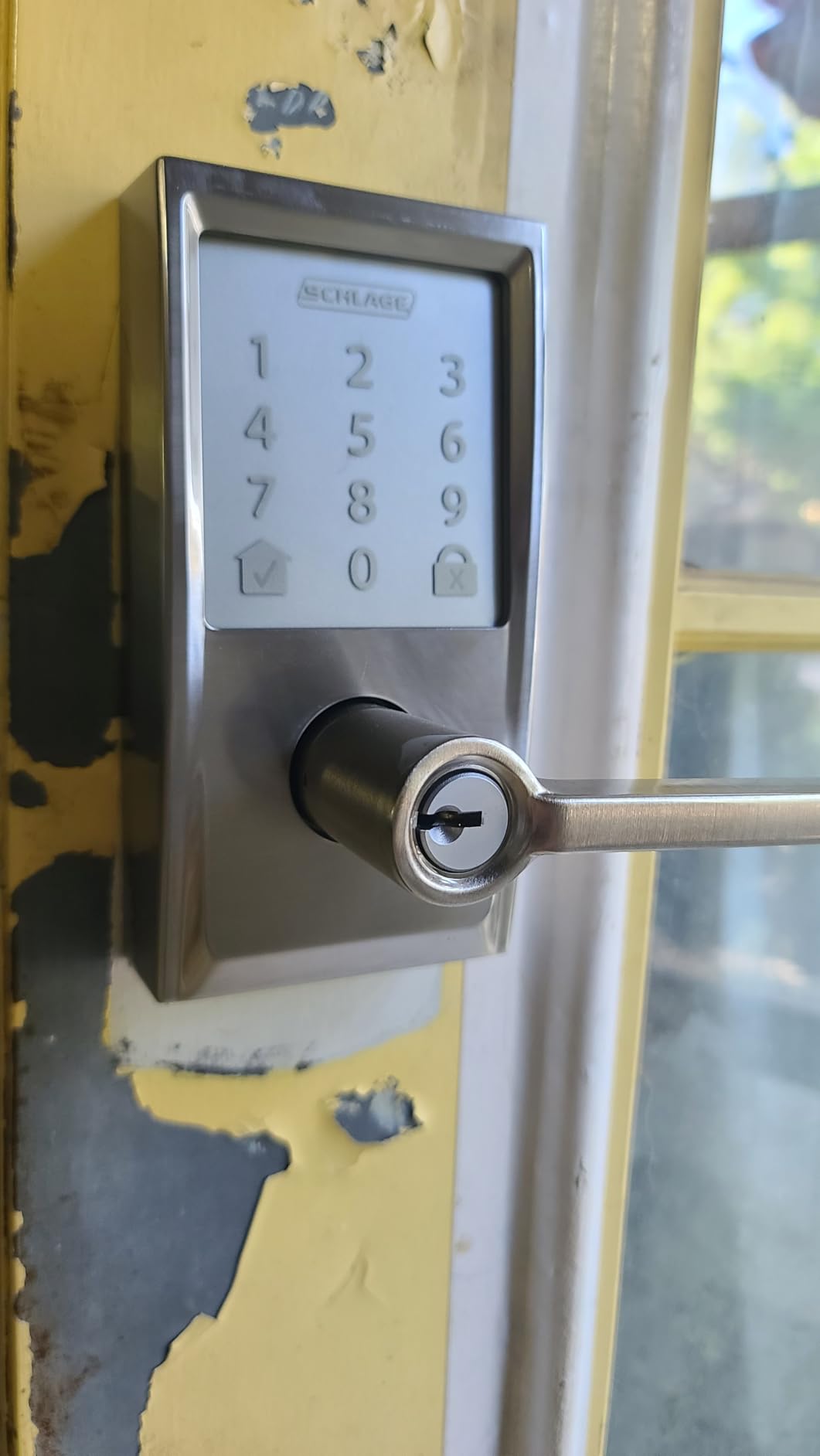 Schlage Encode Smart Wi-Fi Lock with Lever Handle, Touchscreen Keypad, Keyless Entry Door Lock, App Control, Alexa, Google Home and Airbnb Compatible, Matte Black, FE789WB CEN 622 LAT customer photo 1