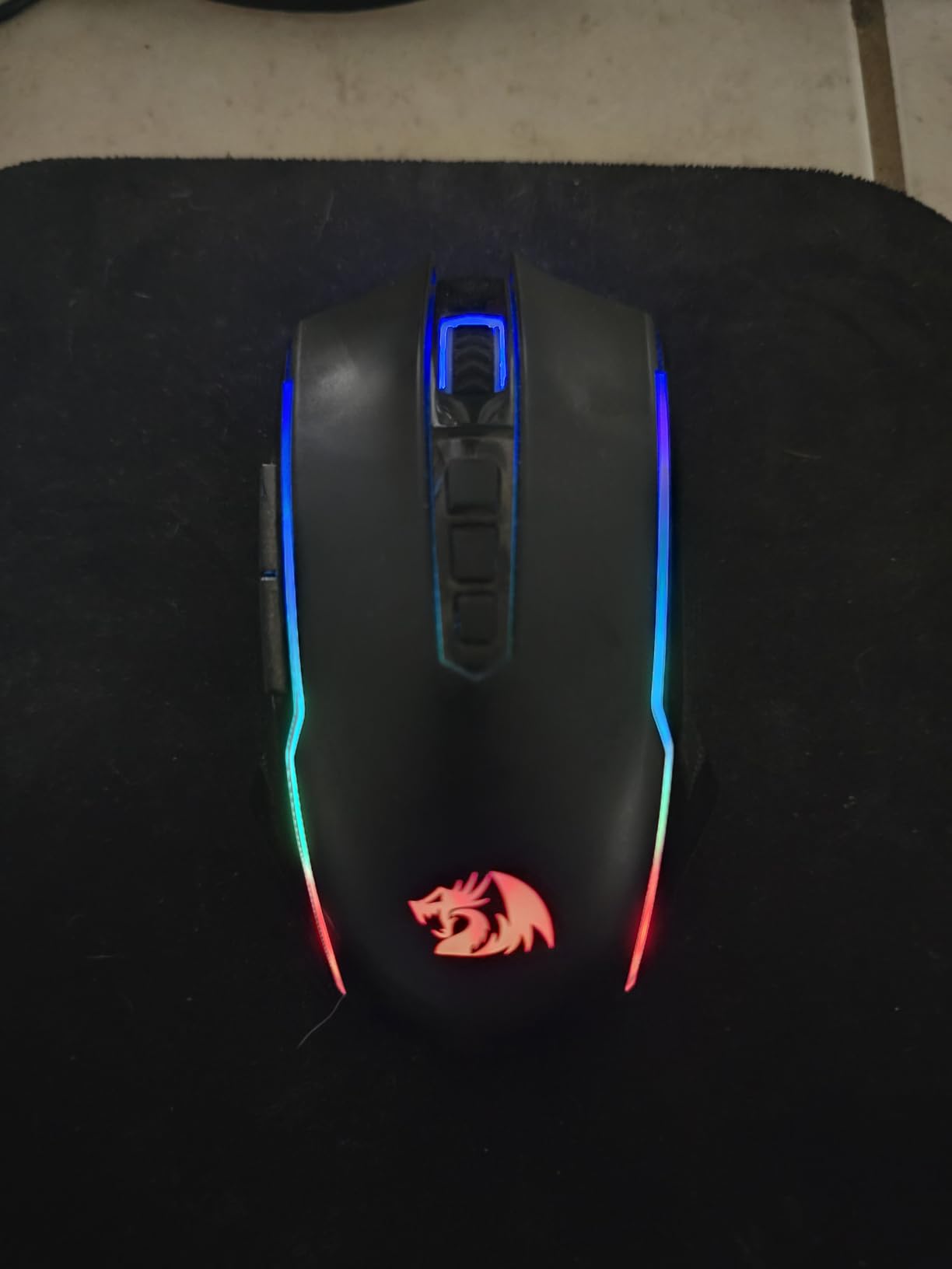 Redragon Wireless Gaming Mouse with RGB Backlit, 8000 DPI, with Fire Button, Macro Editing Programmable,70Hrs for Windows/Mac, Rechargeable, White, M910-WS customer photo 1