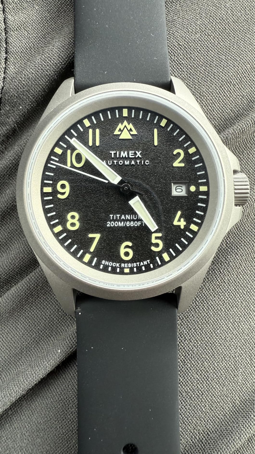 Timex Men's Expedition North Titanium Automatic 41mm Watch - Black Strap Black Dial Titanium Case customer photo 2