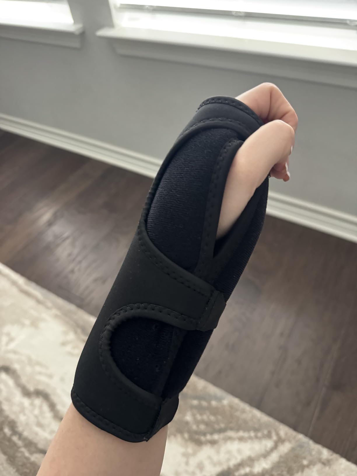 ComfyBrace 2 PACK Nighttime Pain Relief Wrist Brace for Carpal Tunnel, Tendonitis, Arthritis | Fits & Soothes Aches in Both Hands | Palm Cushion Beads for Hot Spots | Breathable Fabric customer photo 2