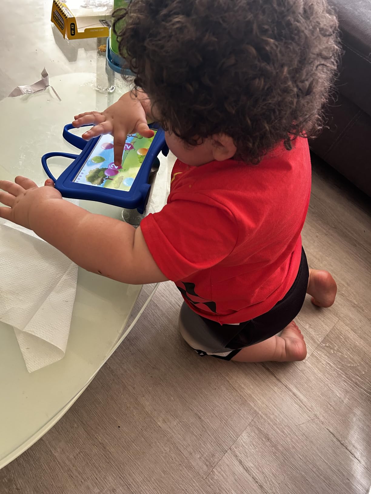 Kids Tablet 7 Toddler Children's Learning Tablet with WiFi, YouTube, Parental Control, Durable Case Education Learning Apps for Boys Girls (Blue) customer photo 2