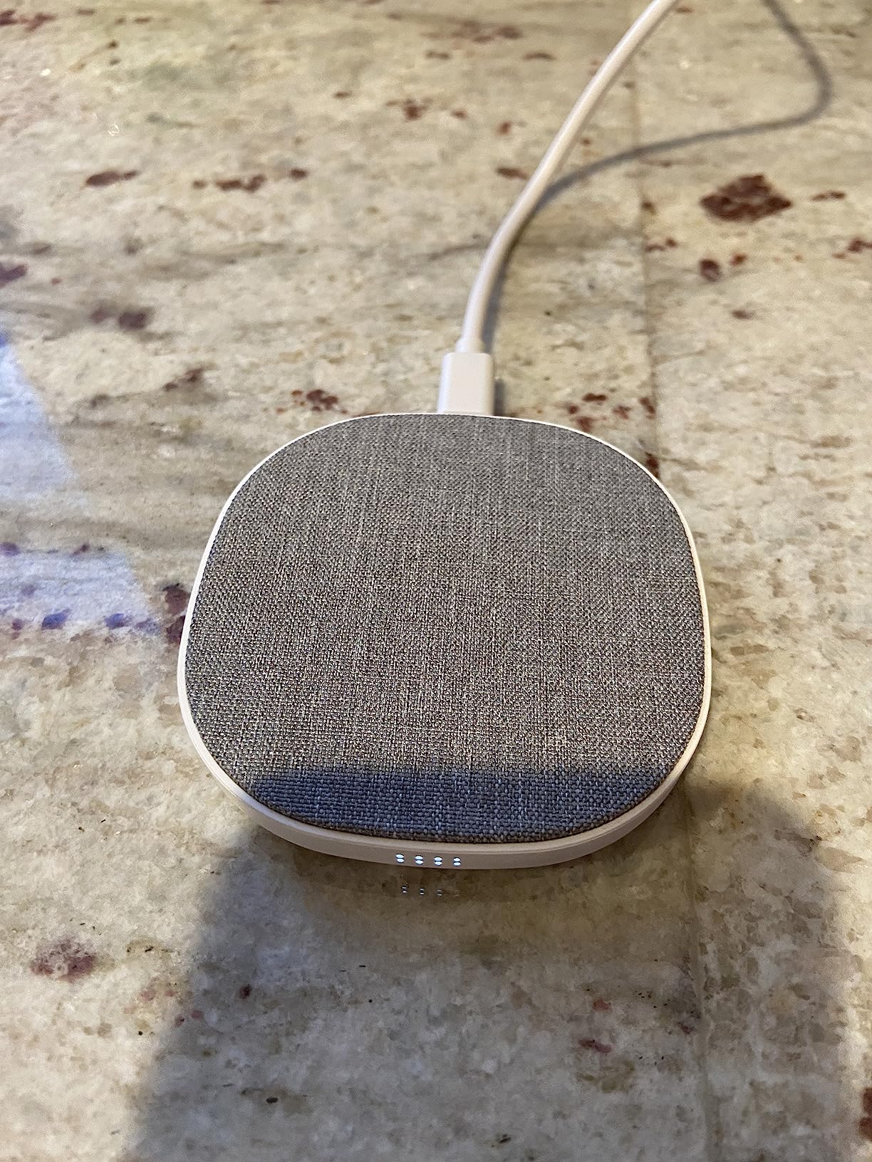 PhoneSuit Novo Wireless Charger Pad | 15 Watt Fast Charger | Linen Style Gray Fabric | for iPhone 16/15/14/13/12/11 Series/Samsung S24, AirPods & More customer photo 1