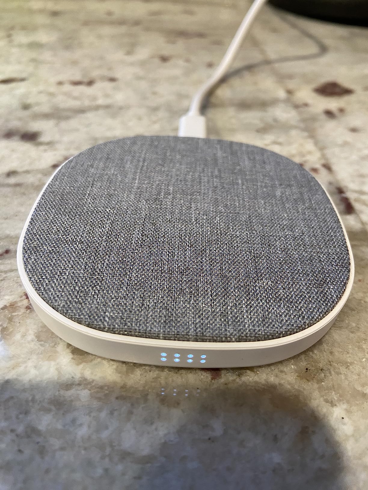 PhoneSuit Novo Wireless Charger Pad | 15 Watt Fast Charger | Linen Style Gray Fabric | for iPhone 16/15/14/13/12/11 Series/Samsung S24, AirPods & More customer photo 2