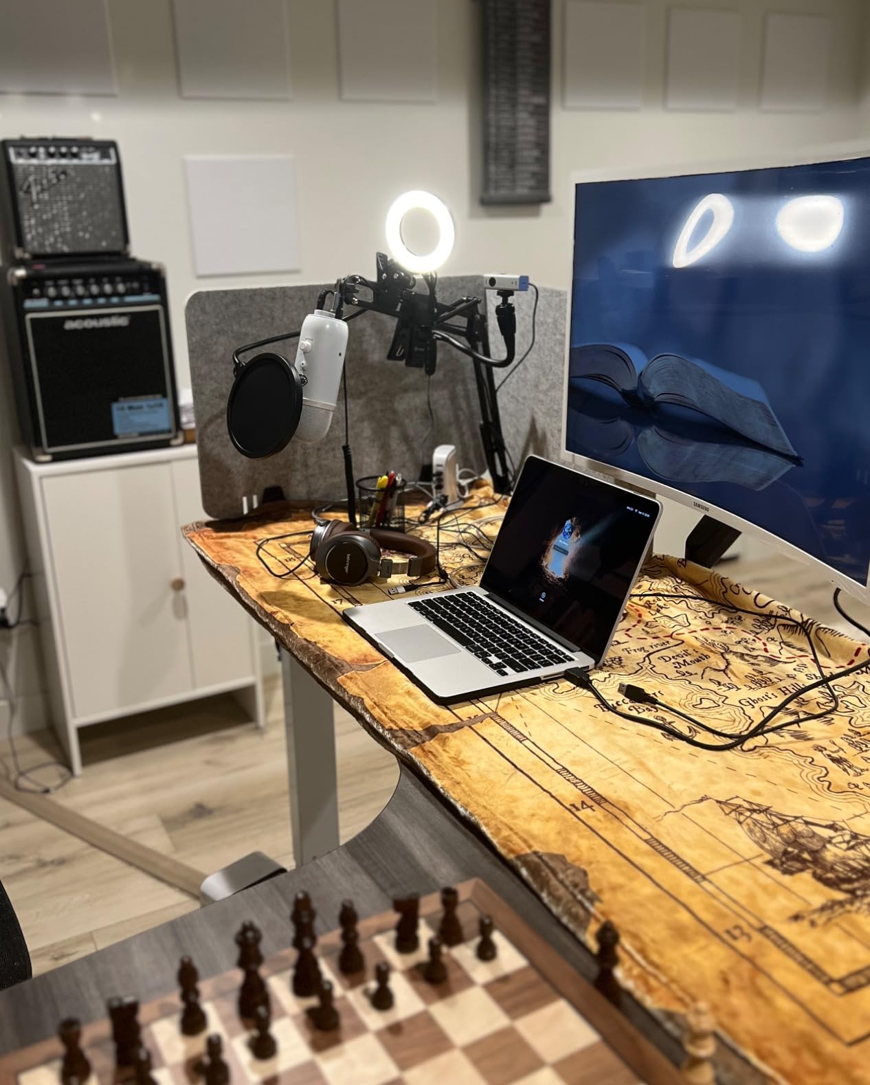 Fabbay 2 Pcs Acoustic Freestanding Desk Divider Desk Partition 16 x 24 Inch Table Freestanding Up Privacy Panel customer photo 2