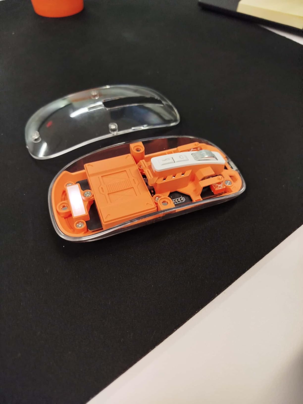 Transparent Wireless Mouse BT5.1/2.4G Bluetooth Mouse Rechargeable Mute Laptop Mice for Mac,iPad,MacBook,Laptop,PC(Gray) customer photo 2