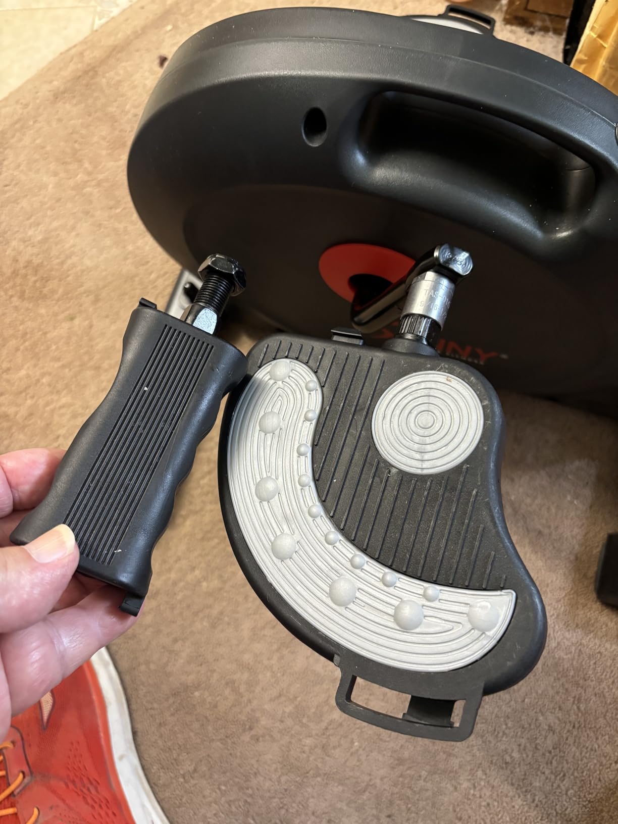 Sunny Health & Fitness Under-Desk Bike Exerciser, Low-Impact Cardio Cycling Equipment customer photo 1