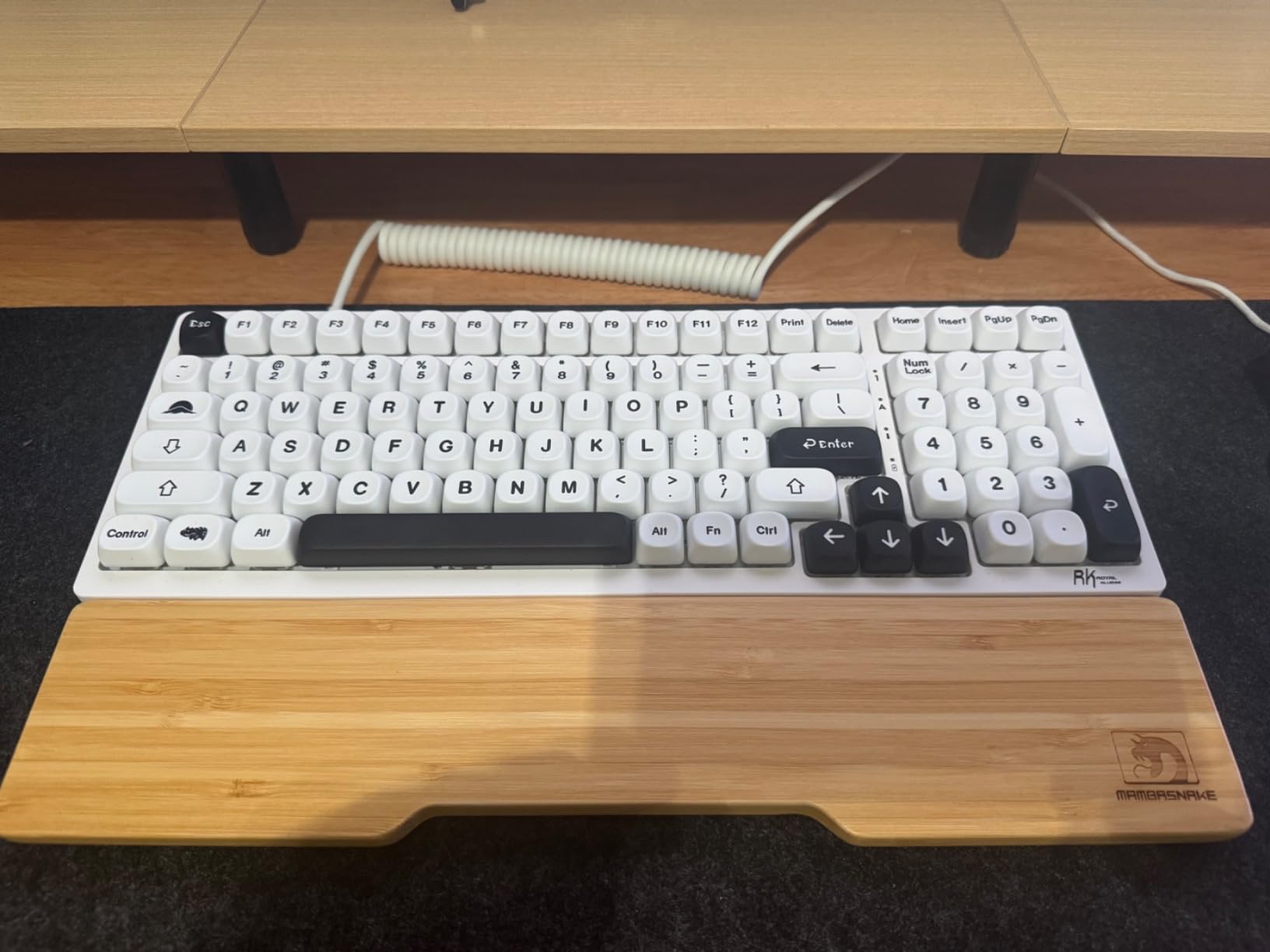 Bamboo Keyboard Wrist Rest for Computer Keyboard, Ergonomic Mechanical Keyboard Wrist Rest, Hard Wrist Rest for Pain Relief (68-Key) customer photo 2