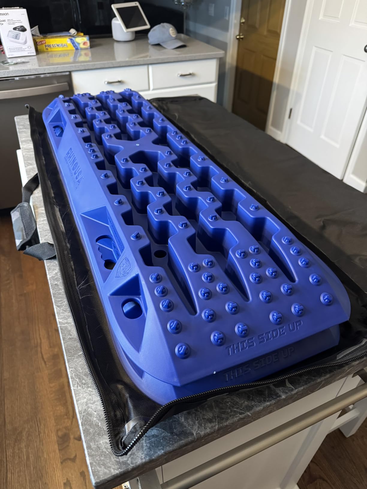 Rhino USA Off-Road Recovery Traction Boards - 2 Pack Ultimate Tire Traction Mountable Mats for 4X4 Vehicles in Sand, Mud & Snow. Heavy Duty Zipper Carry Bag and Leashes Included - (Orange) customer photo 1