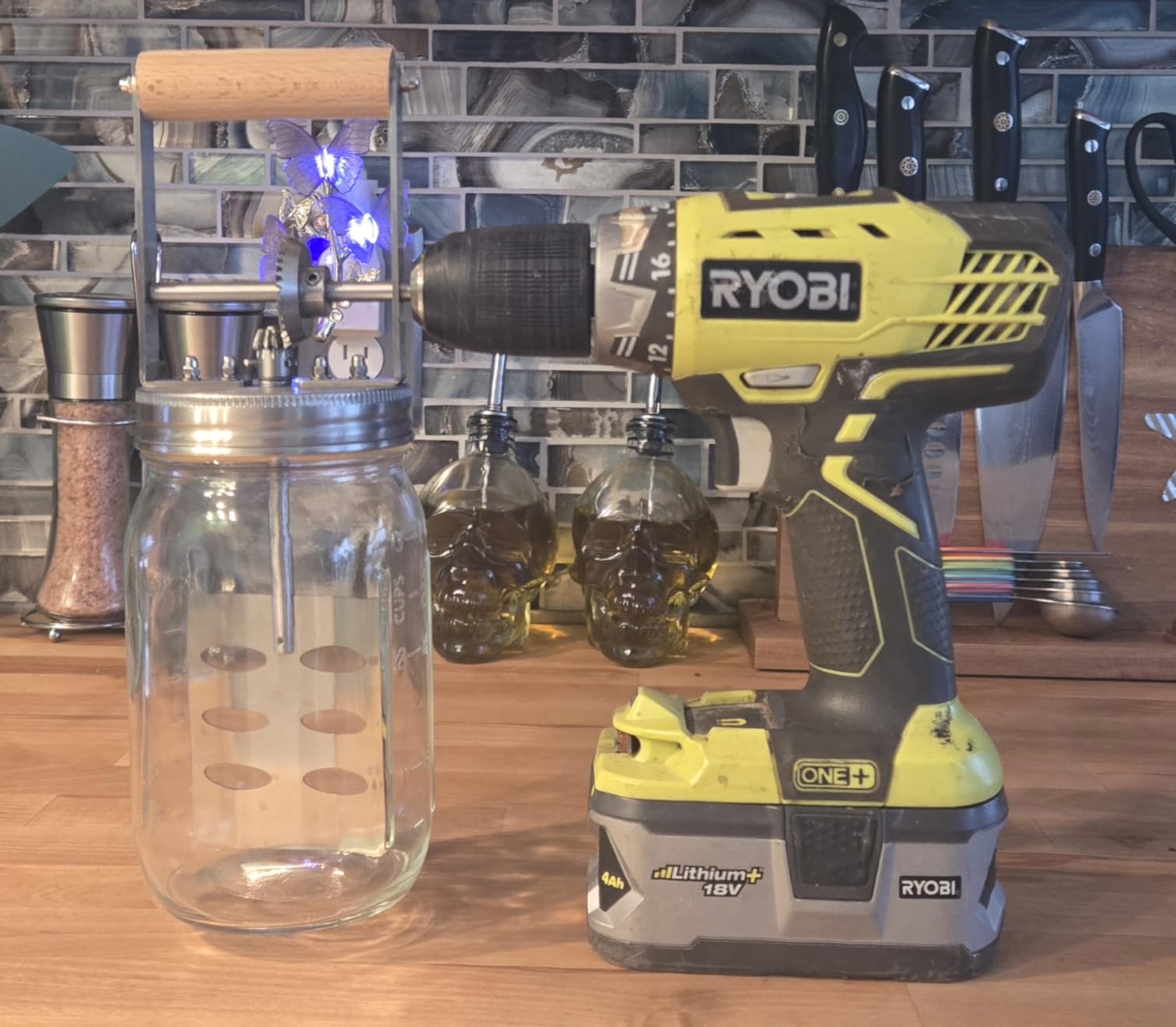 Premium Butter Churner - Makes Fresh Homemade Butter in 10 Minutes | 32oz Glass Jar with Stainless Steel Paddle | Hand Crank Butter Maker | Easy to Use & Clean | Perfect for Family Kitchen Fun customer photo 1