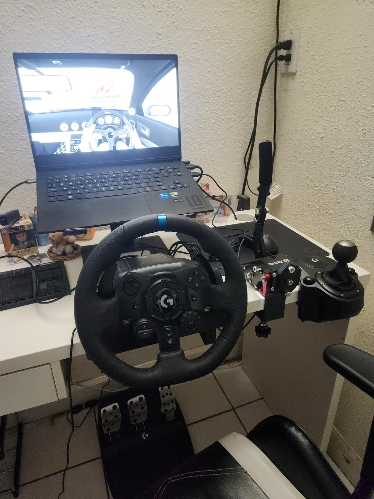 ZHSYMX USB Handbrak,USB Handbrake PC for 64Bit SIM Racing Games, Compatible with Logitech G27 G29 G920 G923 T500 T300 Simulate Linear Handbrake 6ft USB Cable with Fixing Clip and Plate customer photo 1