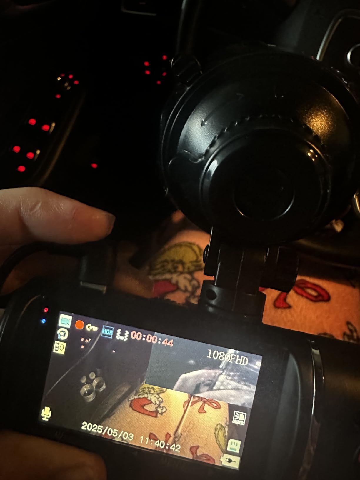 Dash Cam Front and Rear, 1080P Dash Camera for Cars, 3 Channel Car Camera Front Rear and Inside with 32GB Card, Loop Recording, Night Vision, HDR, 24Hr Parking, G-Sensor customer photo 1