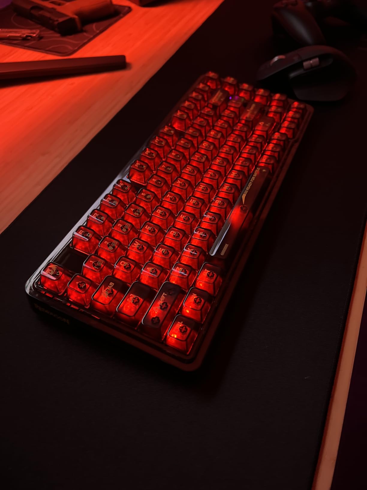 Redragon K649 PRO 78% Wireless Gasket RGB Gaming Keyboard, 3-Modes 82 Keys Full-Transparent Mechanical Keyboard w/Hot-Swap Socket, Noise Dampening Layer x 5, Translucent Custom Switch customer photo 1