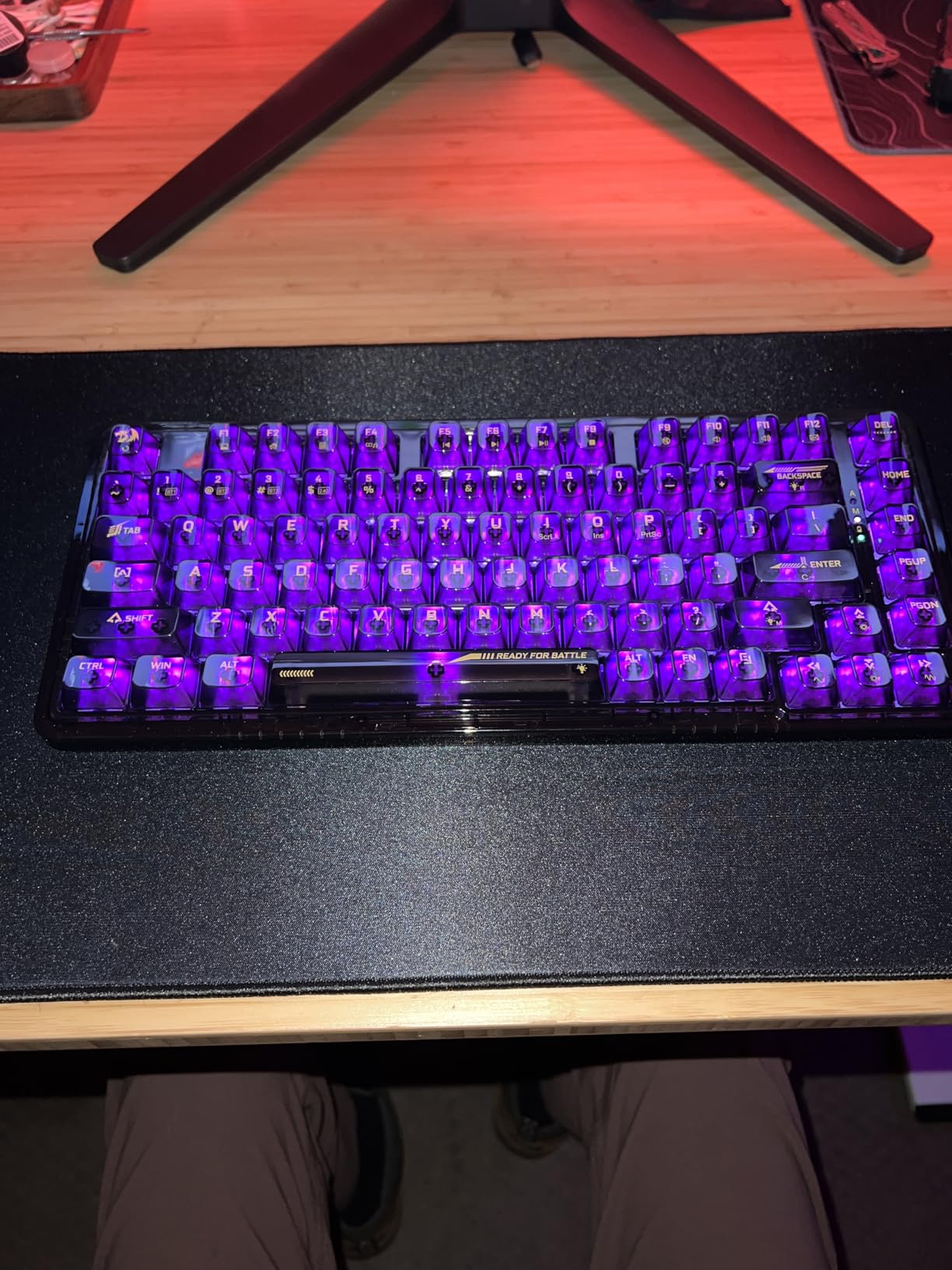 Redragon K649 PRO 78% Wireless Gasket RGB Gaming Keyboard, 3-Modes 82 Keys Full-Transparent Mechanical Keyboard w/Hot-Swap Socket, Noise Dampening Layer x 5, Translucent Custom Switch customer photo 2