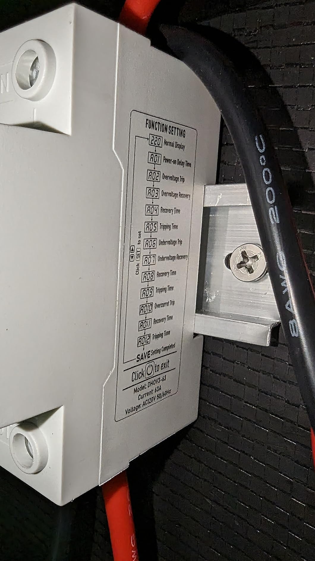 DIHOOL Adjustable Voltage Protector 110V 220V, Low/High Voltage Cutoff and Overcurrent Protection, 70-200V Undervoltage, 140-300V Overvoltage, 1-63A Smart Circuit Breaker customer photo 2