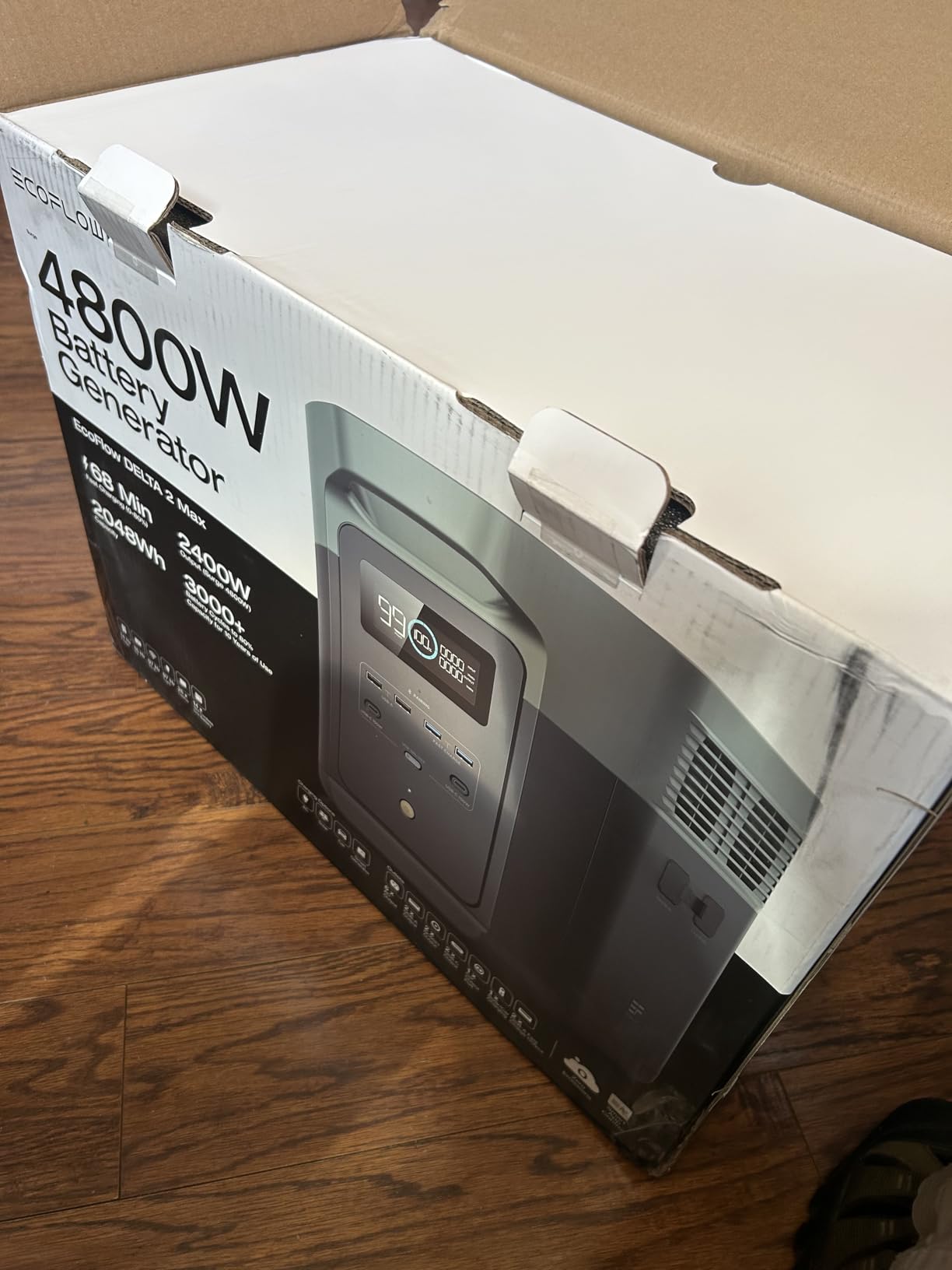 EF ECOFLOW Portable Power Station DELTA 2 Max, 2400W LFP Solar Generator, Full Charge in 1 Hr, 2048Wh Solar Powered Generator for Home Backup(Solar Panel Optional) customer photo 2