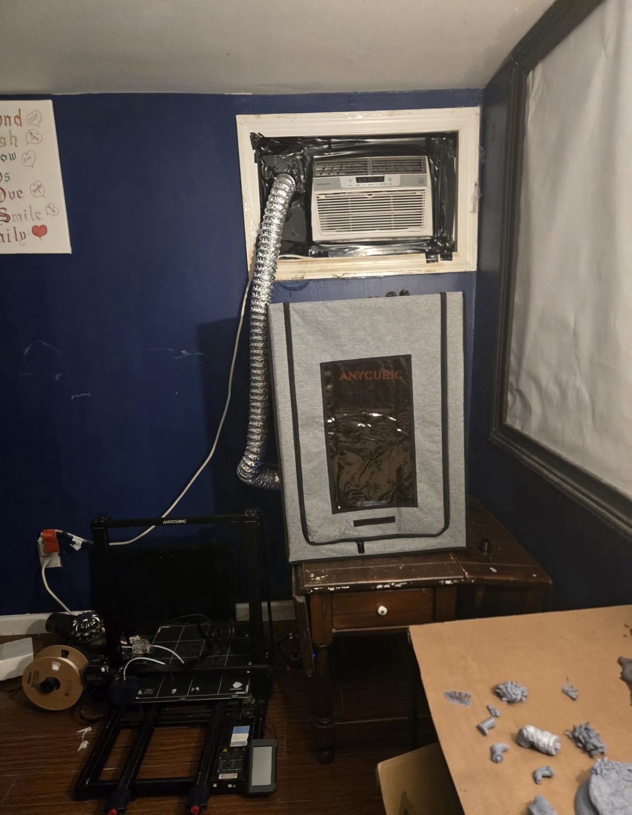 Resin 3D Printer Enclosure with Ventilation, 3D Printer Vented Enclosure Tent Cover Eliminate Odors Dustproof Isolate Noise, Compatible with Elegoo Anycubic Creality Series Resin LCD UV 3D Printers customer photo 2