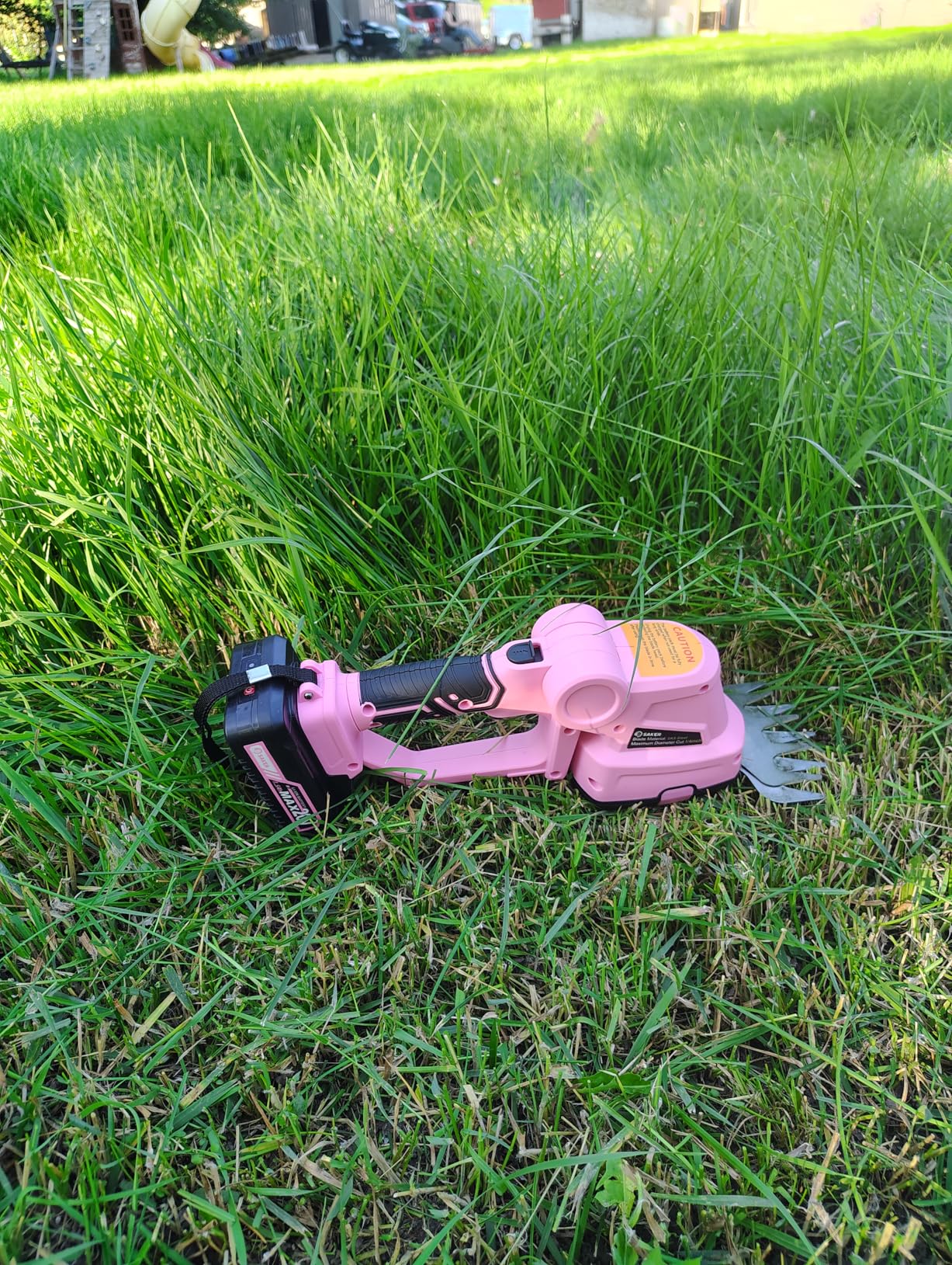 Saker Cordless Hedge Trimmer-20V Electric Shrub Trimmer Grass Shears Handheld Grass Cutter, Hedge Shear with 2 PCS Rechargeable Battery and Charger for Garden, Lawn customer photo 2