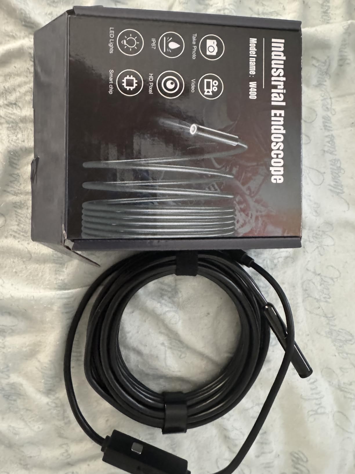 Endoscope Camera with Light, 1920P HD Borescope Tools with 8 Adjustable LED Lights, Endoscope with Semi-Rigid Snake Camera, Inspection Borescope for iOS and Android - 16.4ft Single Lens customer photo 1