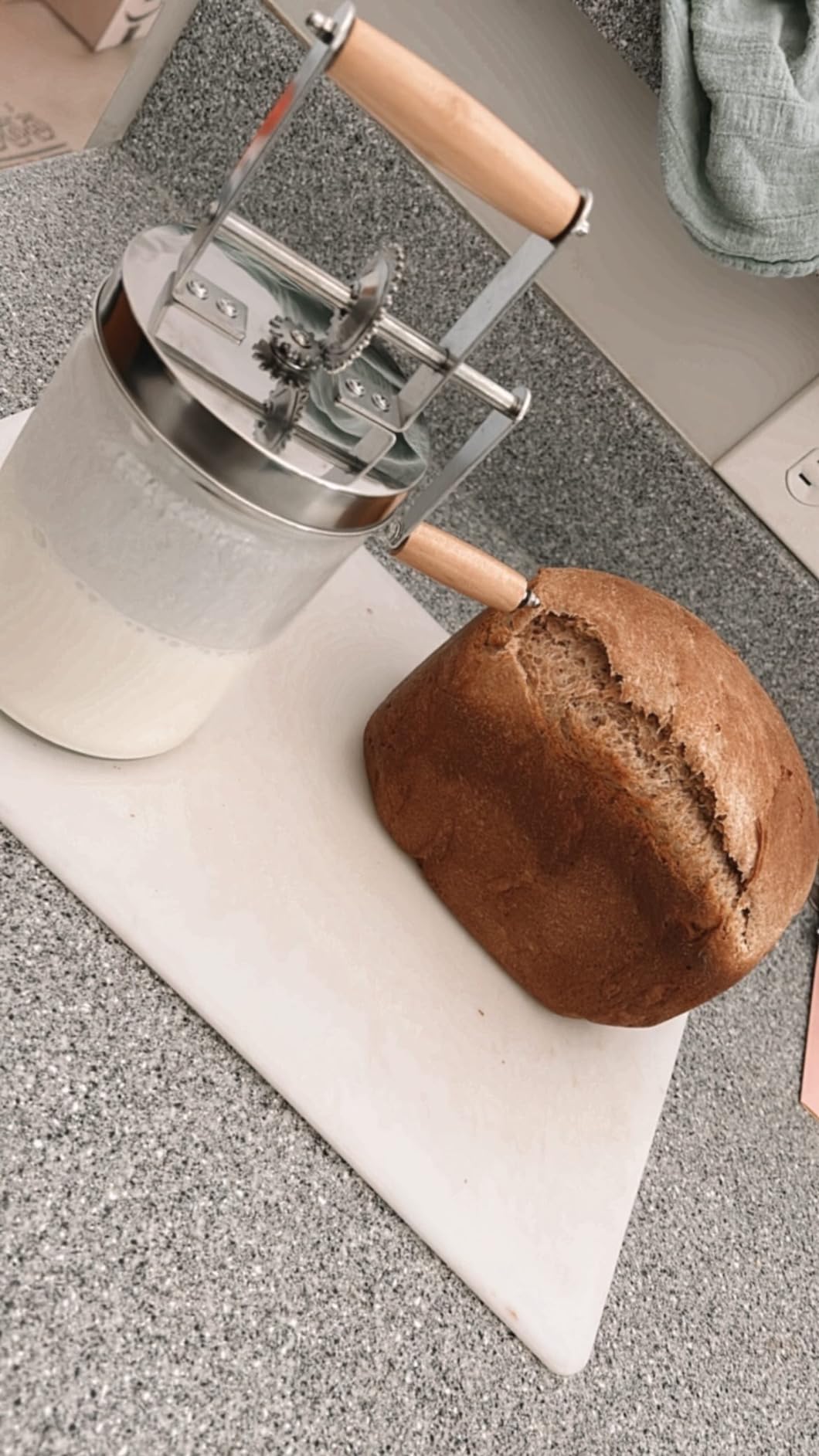 Dazey Butter Churner - Cheese Cloth, Shaping Paddles, Recipe Book INCLUDED- Hand Crank Manual Butter Maker- Create Delicious Homemade Butter With Your Own Hand Crank Dazey Churner customer photo 2