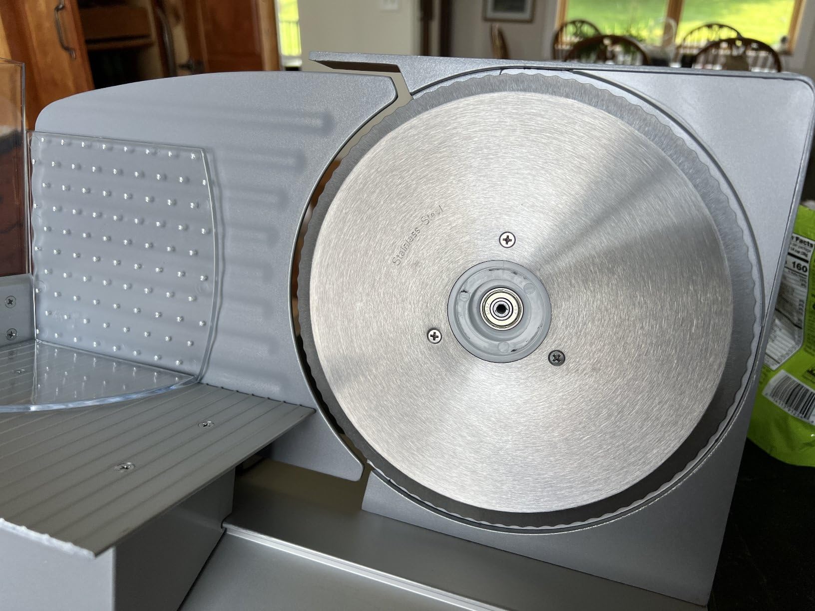 Meat Slicer, CUSIMAX Electric Deli Meat Slicer with 2 Removable 8.7''Stainless Steel Blades, Removable Food Carriage, 1-20mm Adjustable Thickness Food Slicer for Home, Easy for Cut Meat, Cheese, Bread customer photo 2