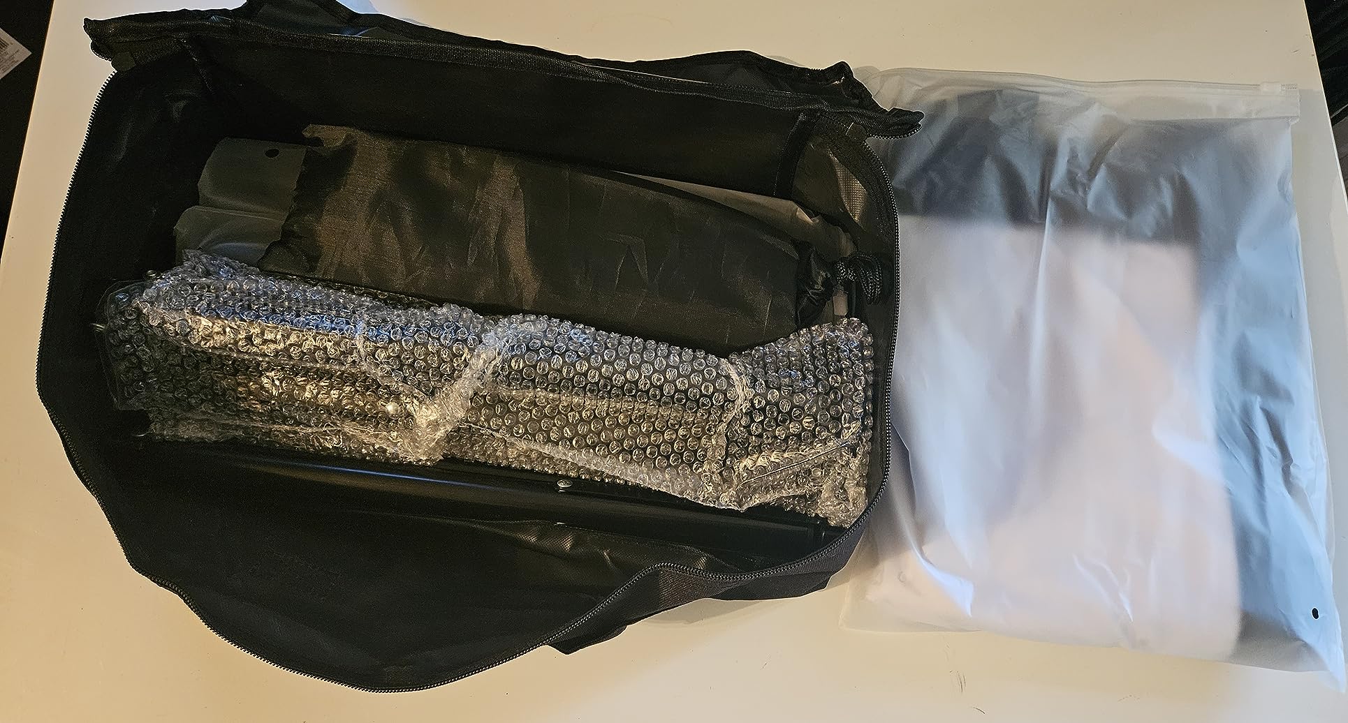 Projector Screen with Stand, Wootfairy 100 inch Foldable and Portable Projection Screen 16:9 4K HD Rear Front Wrinkle-Free Movie Screen with Carry Bag for Indoor Outdoor Home Theater Backyard Cinema customer photo 1