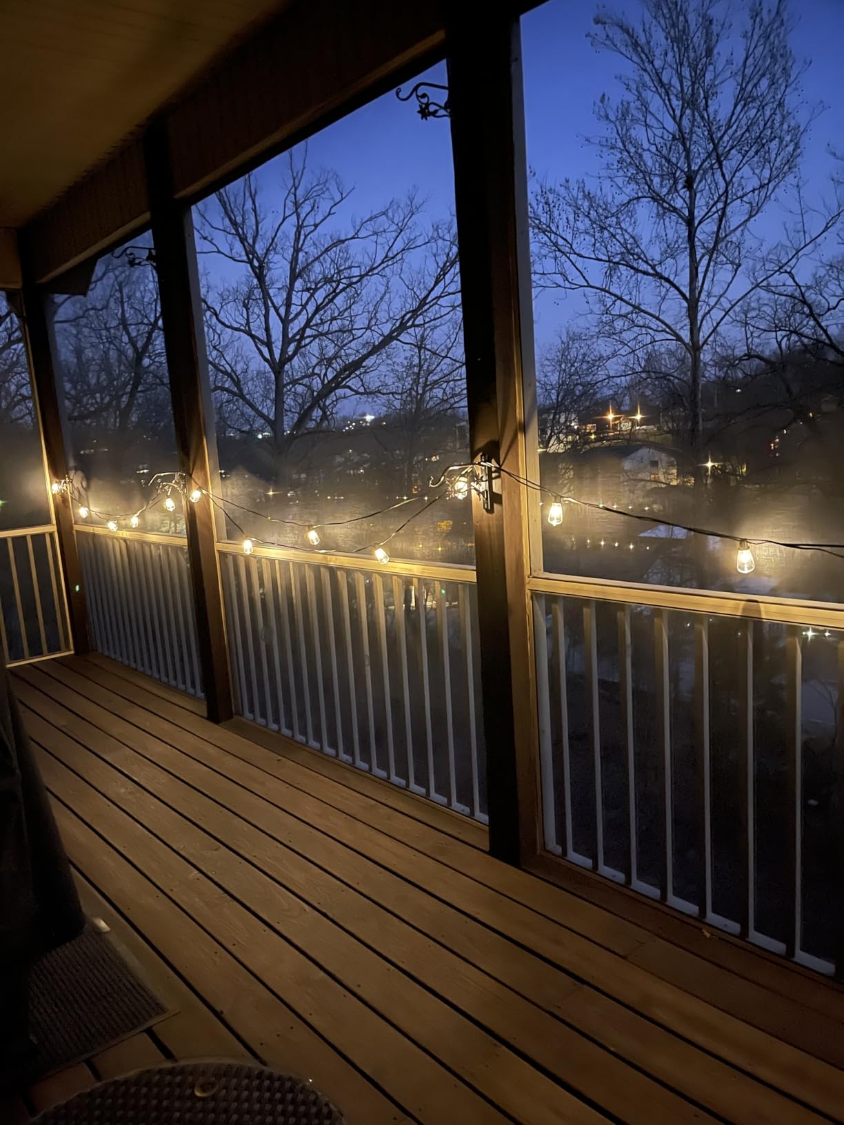 addlon 54(48+6) FT Solar String Lights Waterproof, Patio Lights Solar Powered with Remote & USB Port 15+1 LED Shatterproof Bulbs 3 Light Modes customer photo 2