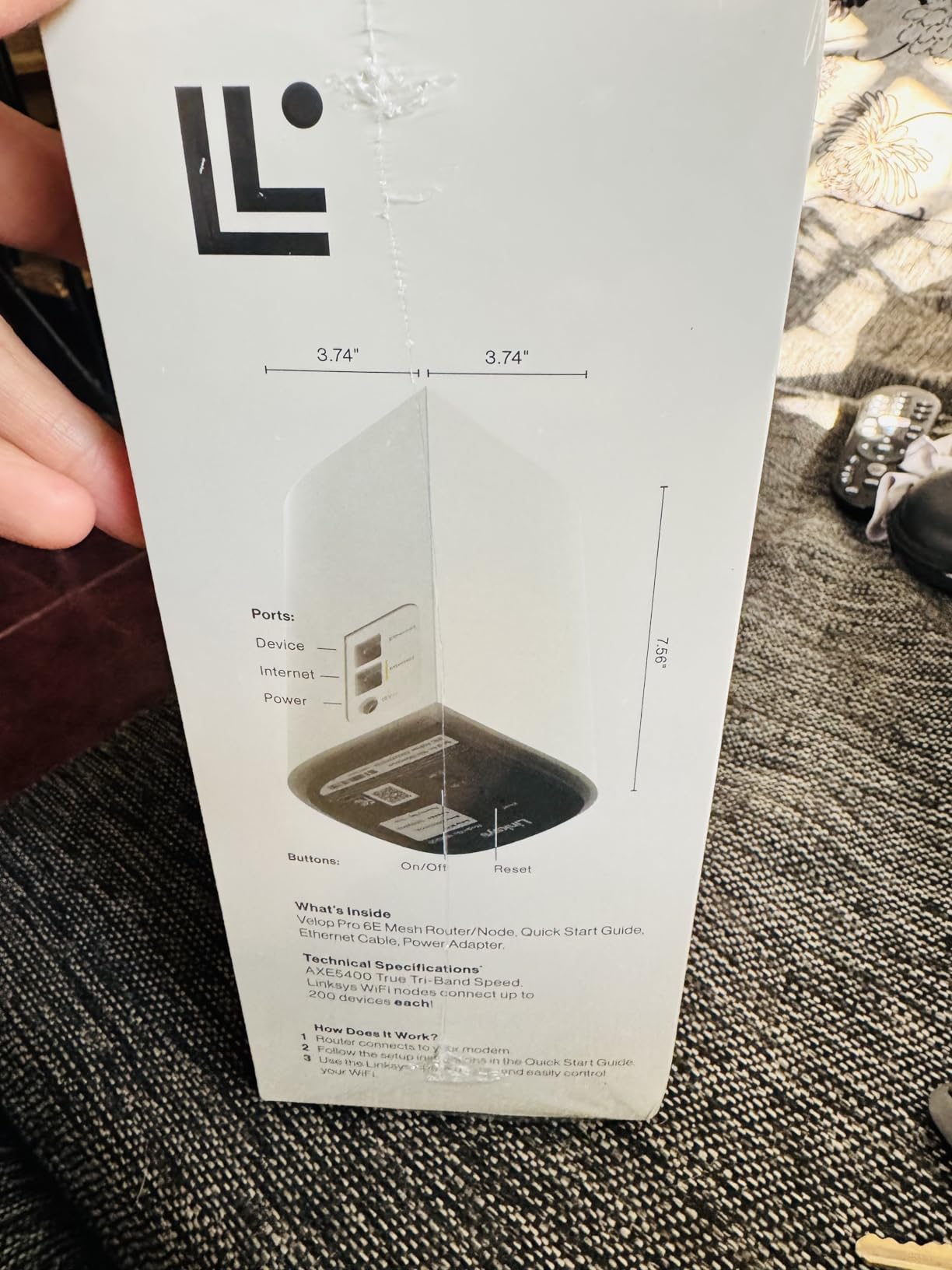 Linksys Velop Pro 6E WiFi Mesh System | Two Cognitive Mesh Tri-Band routers with 5.4 Gbps (AXE5400) Speed | Whole Home Coverage up to 6,000 sq ft | Connect 200+ Devices | 2-Pack customer photo 1
