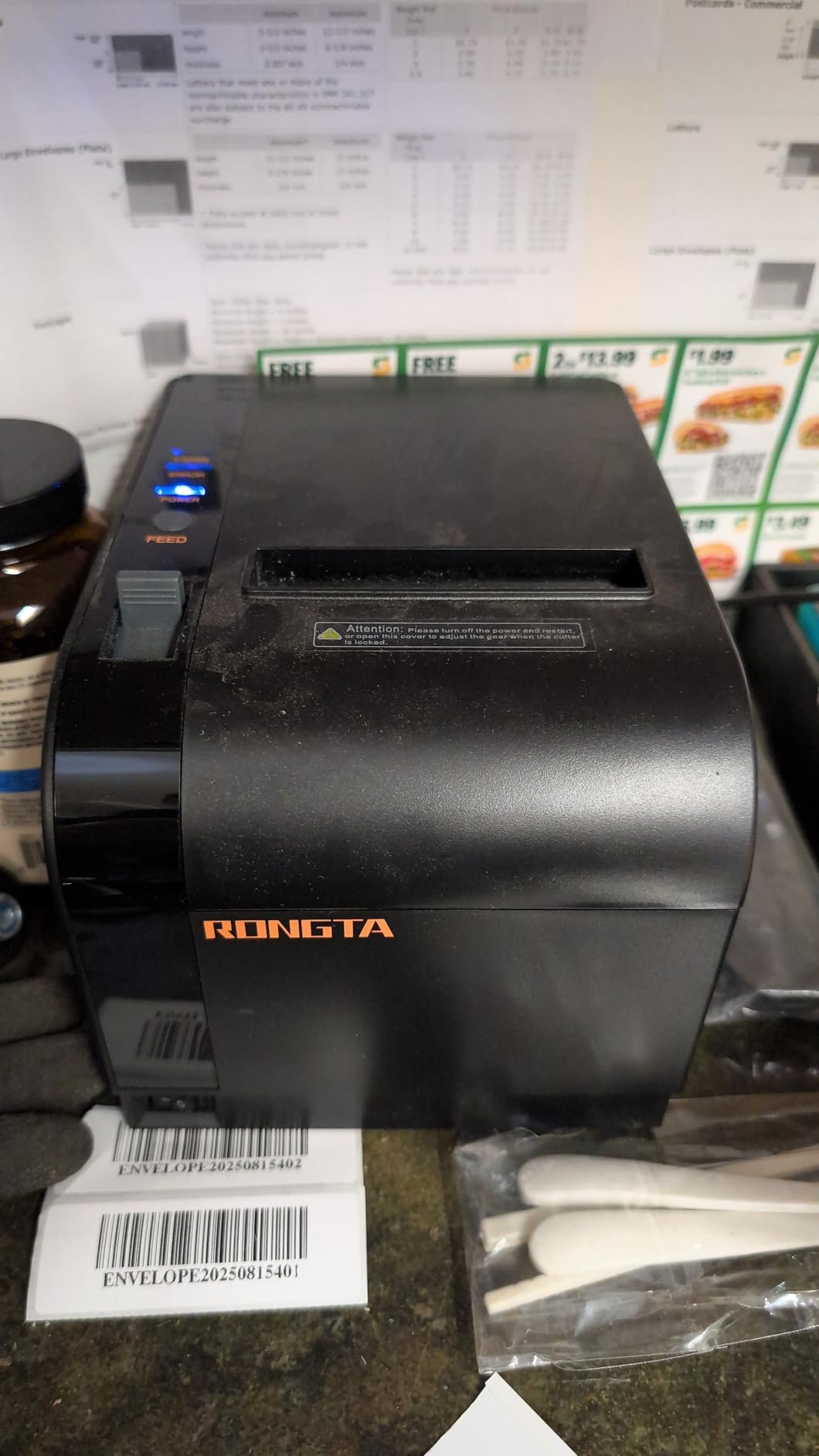 Rongta Thermal Receipt Printer, 80mm Receipt Printers, Thermal Pos Printer with Auto Cutter Support Cash Drawer, USB Serial Ethernet Support ESC/POS customer photo 1