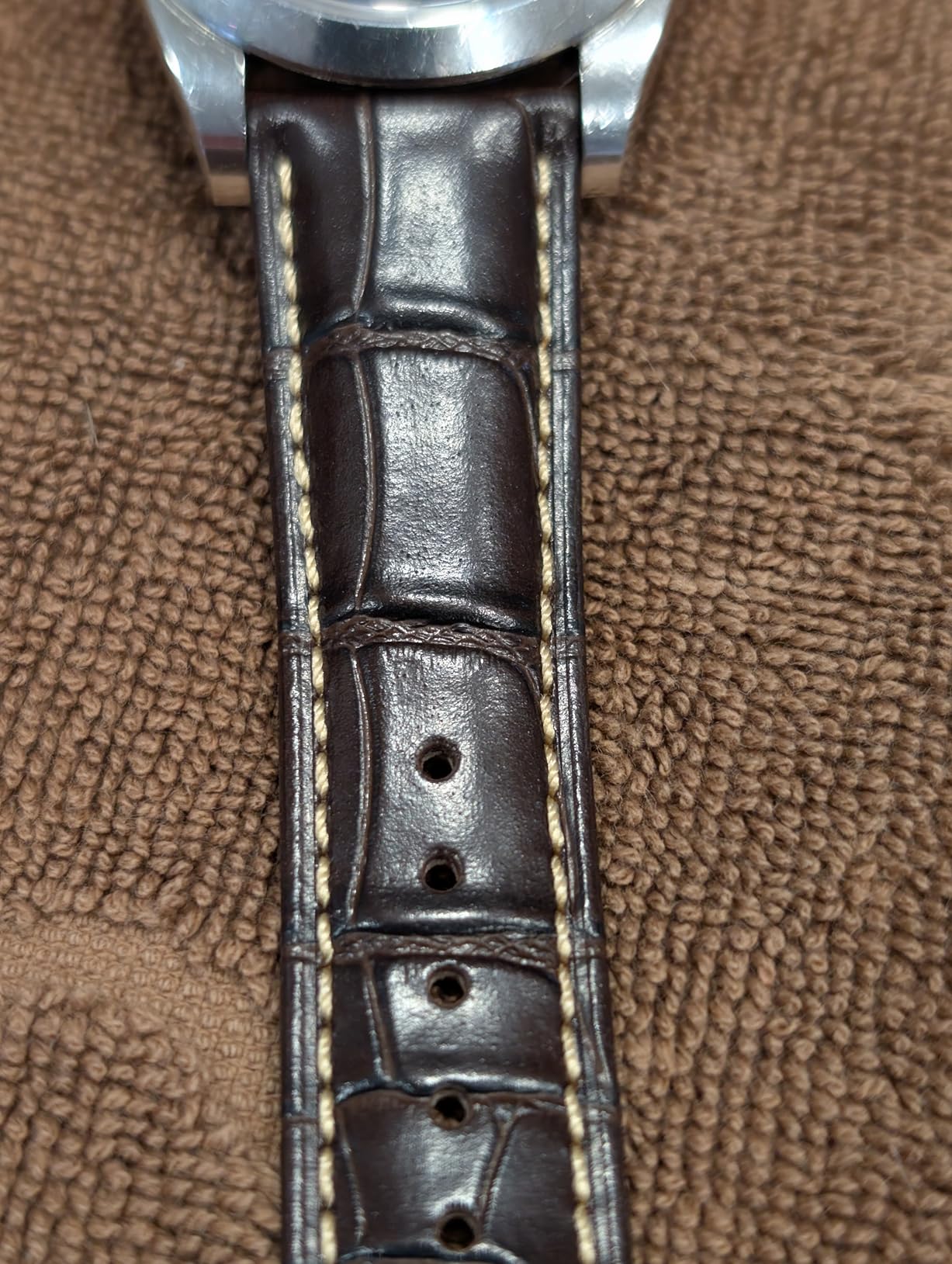 Leather Watch Bands for Men, Quick Release Watch Straps, Luxury Italian Alligator Grain Embossed Band Replacements customer photo 1