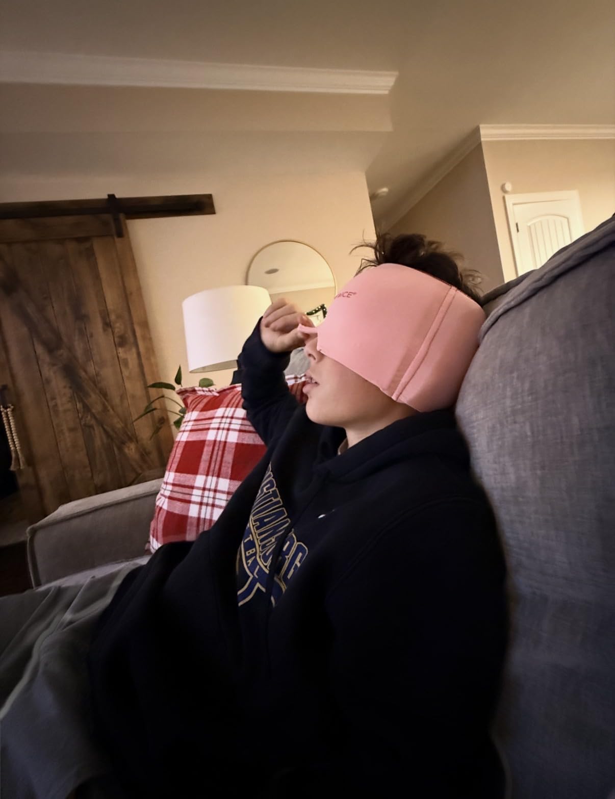 TheraICE Migraine Relief Cap PRO, Headache Relief Cap, Ice Face Mask, Cold Compress Head Wrap for Tension Headache Relief, Stress & Hangover, FocusZone Technology Provides Extra Cooling & Pressure customer photo 2