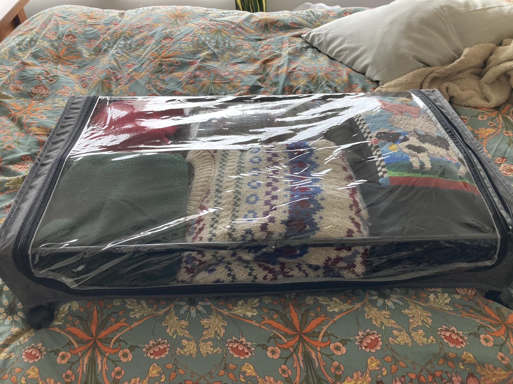 Yecaye Under Bed Storage with Wheels, 2Pack Under Bed Storage Containers, Underbed Shoe Storage Organizer, Rolling Under Bed Metal Drawers for Clothes, Blankets(30.71 x 16.93 x 6.69 in) customer photo 2