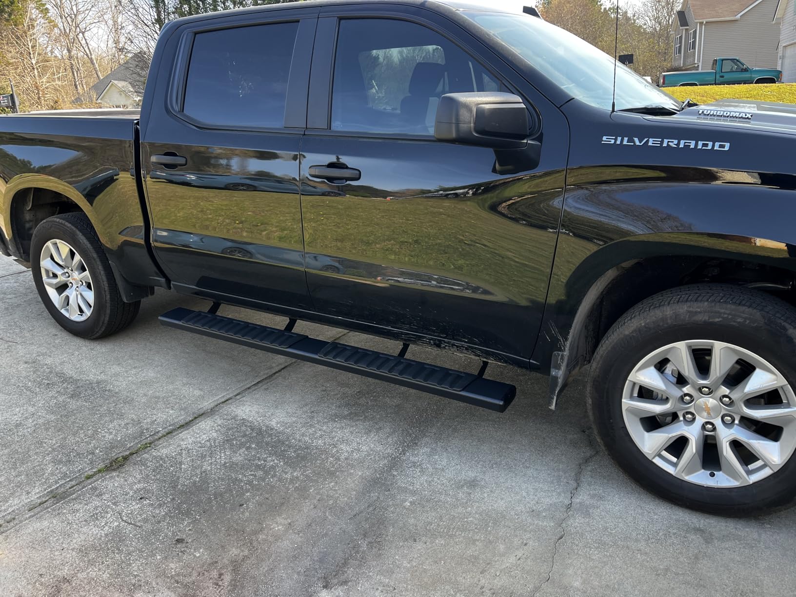 AUTOSAVER88 Running Boards Side Steps Compatible with 2019-2026 Chevy Silverado/GMC Sierra 1500, 2020-2026 Silverado/Sierra 2500HD 3500HD Crew Cab Aluminum Nerf Bars (Excl. 2019 1500 LD) customer photo 2