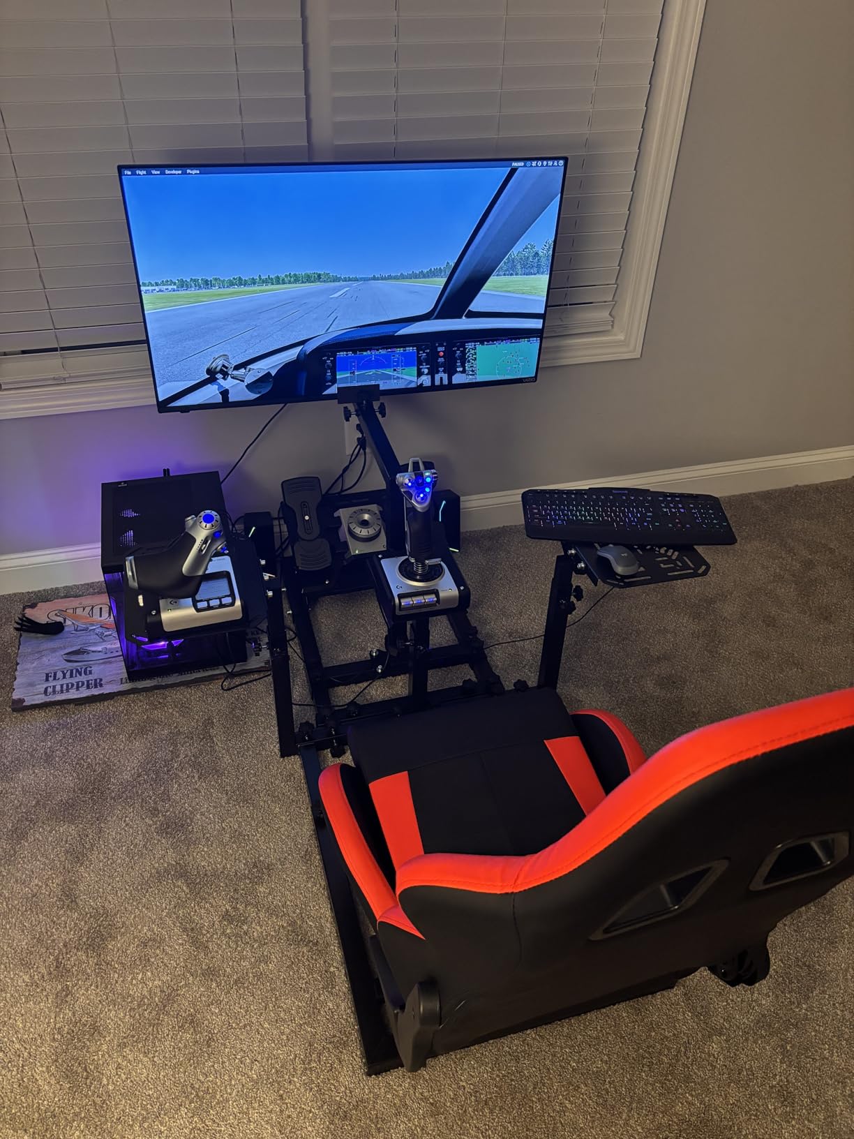 Marada Modular Flight Racing Simulator Cockpit, Both the Flight Sim Cockpit and The Racing Sim Cockpit, Fit for Logitech,for Thrustmaster,for Honeycomb Alpha Bravo,Excluding Electronic Devices customer photo 1