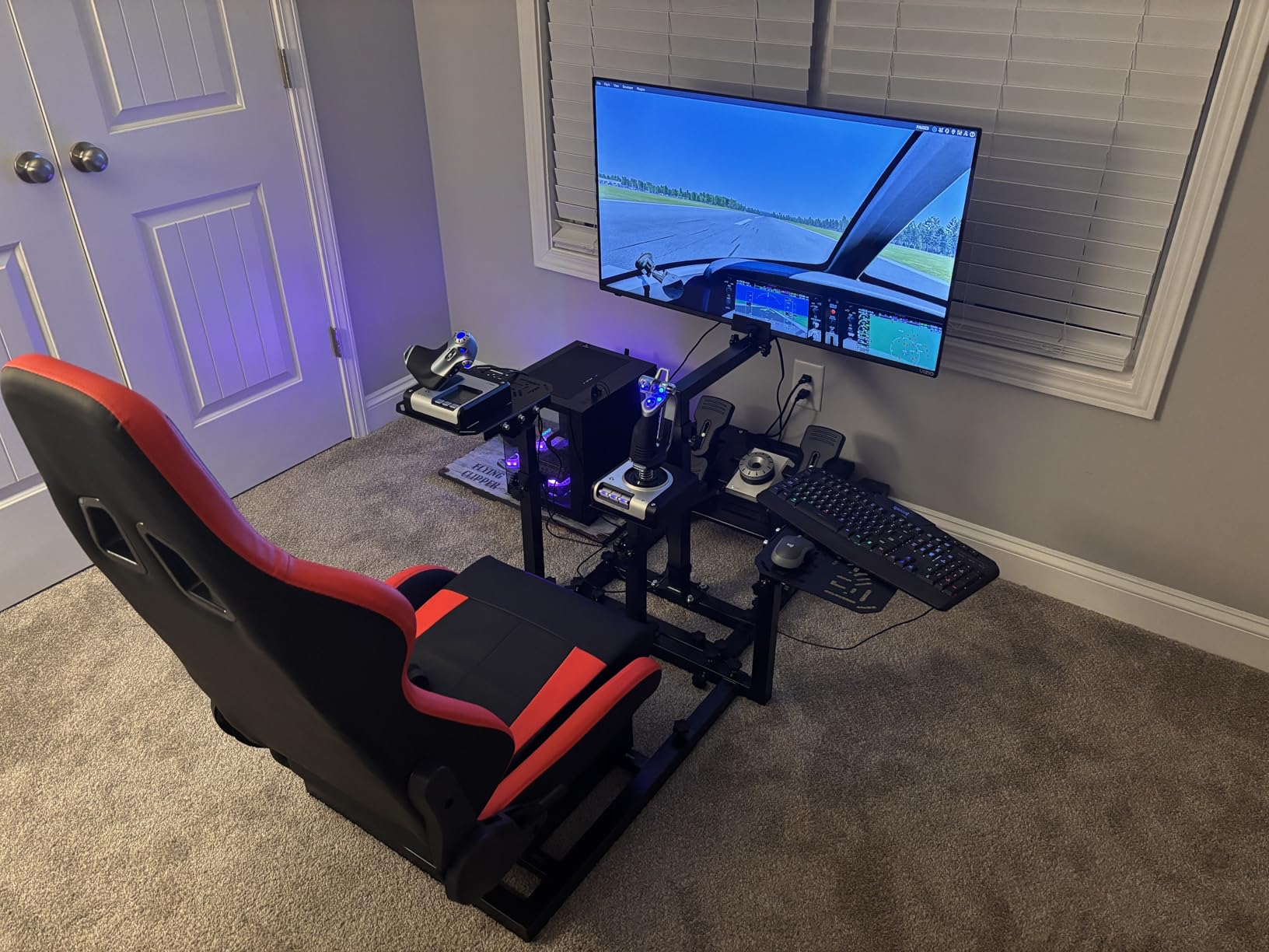 Marada Modular Flight Racing Simulator Cockpit, Both the Flight Sim Cockpit and The Racing Sim Cockpit, Fit for Logitech,for Thrustmaster,for Honeycomb Alpha Bravo,Excluding Electronic Devices customer photo 2