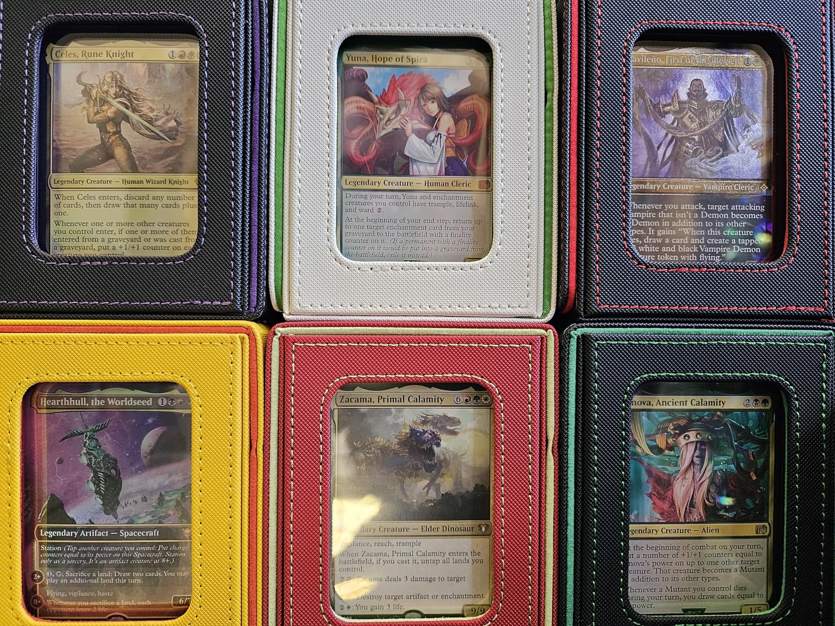 Mage Tech Card Deck Box for MTG Commander - Patented Design, Commander Display, Fits 100 Double-Sleeved Cards, 35pt Card Brick & Dice Tray - Black/Red customer photo 1