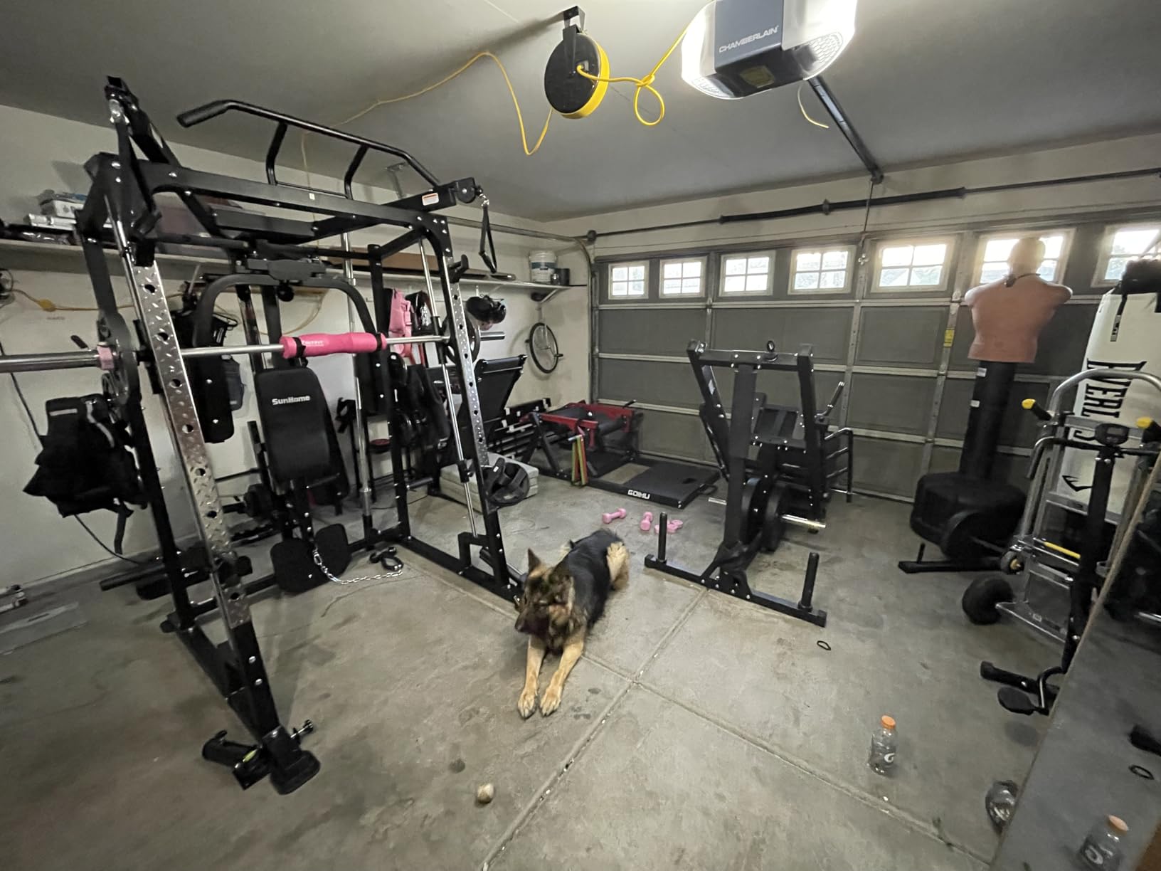 SunHome Smith Machine, Power Cage Squat Rack with Smith Bar, LAT Pull-Down Systems, Cable Crossover Machine customer photo 2