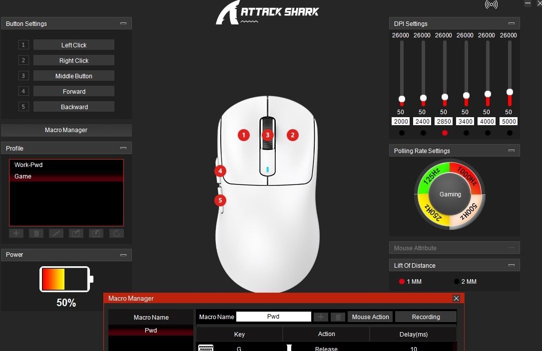 ATTACK SHARK X3 Lightweight Wireless Gaming Mouse, 49g Tri-Mode Bluetooth/2.4G/USB-C Wired Mouse, PAW3395 26K DPI Sensor, 200h Battery customer photo 1