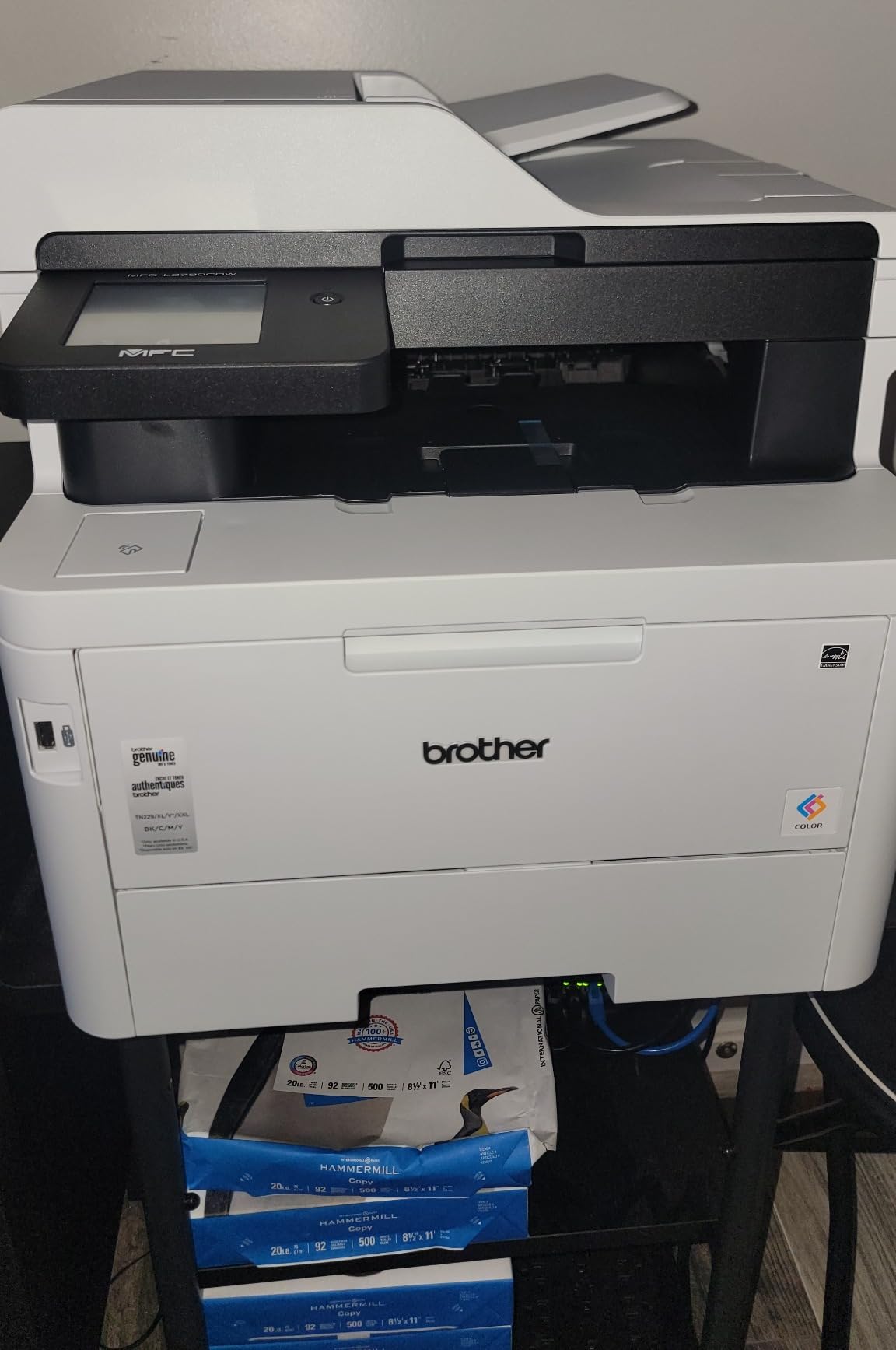 Brother MFC-L3780CDW Wireless Digital Color All-in-One Printer with Laser Quality Output, Single Pass Duplex Copy & Scan customer photo 2