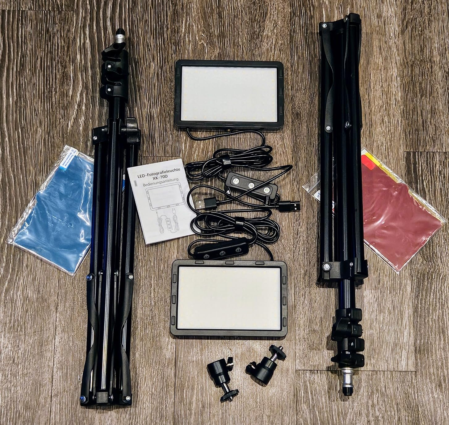 LED Video Light Kit 2Pcs, Hagibis Studio Lights 18 Color Filters for Photography Lighting with Adjustable Tripod Stand customer photo 2